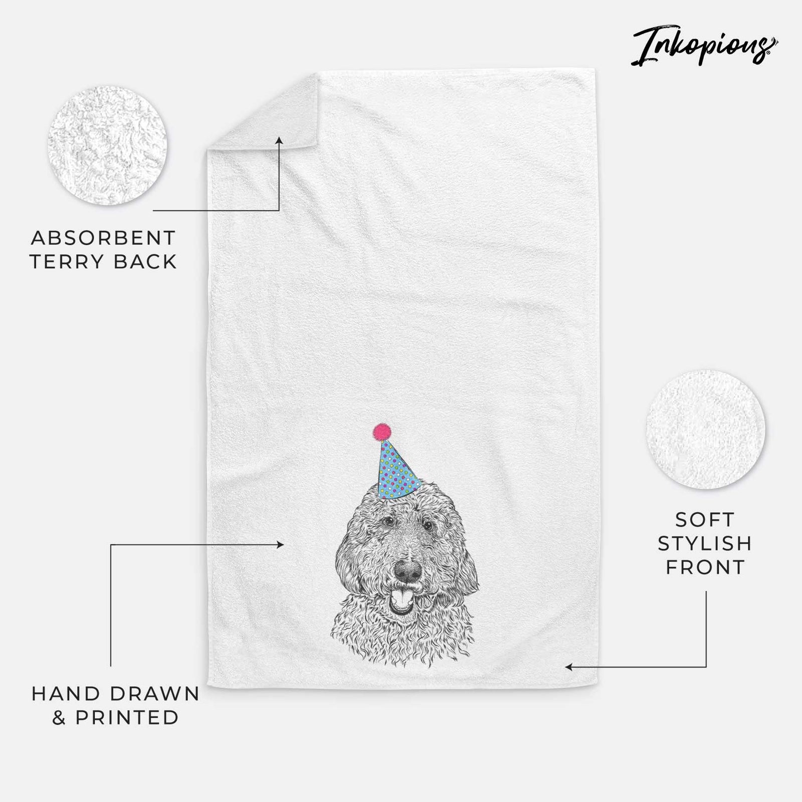 Whisper the Goldendoodle Decorative Hand Towel