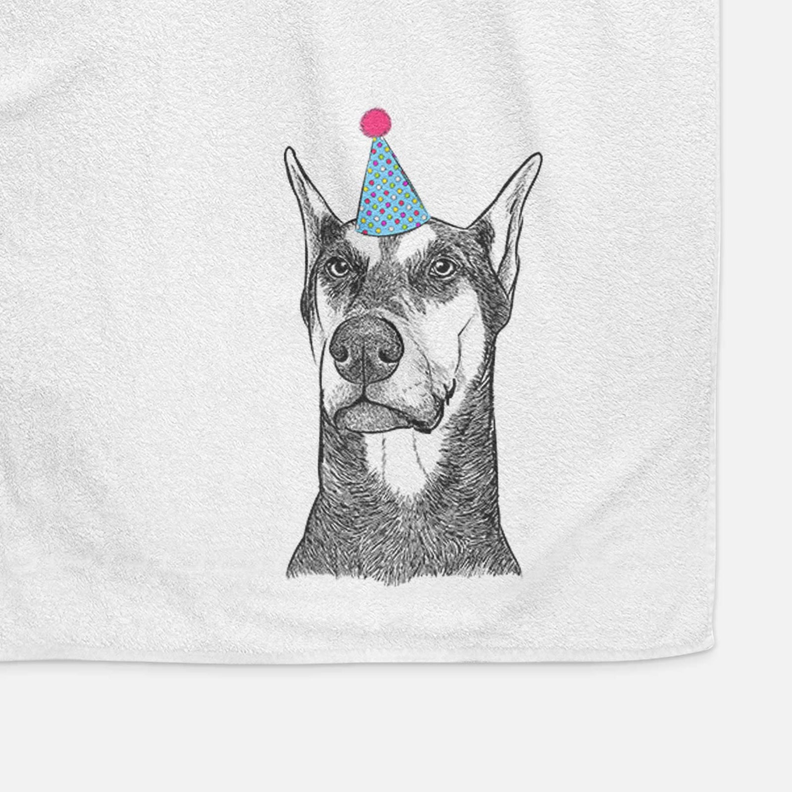 Zeus the Doberman Pinscher Decorative Hand Towel