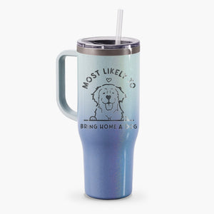 Most Likely to Bring Home a Dog - 40oz Tumbler with Handle
