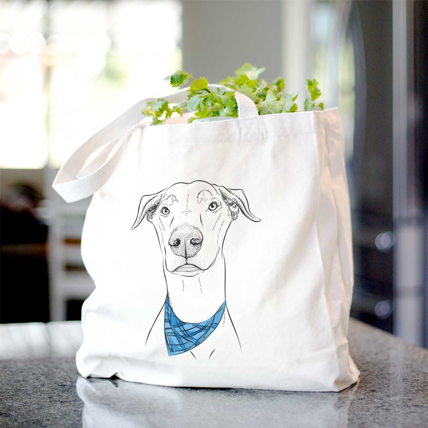 Walter the White Doberman Rescue - Tote Bag