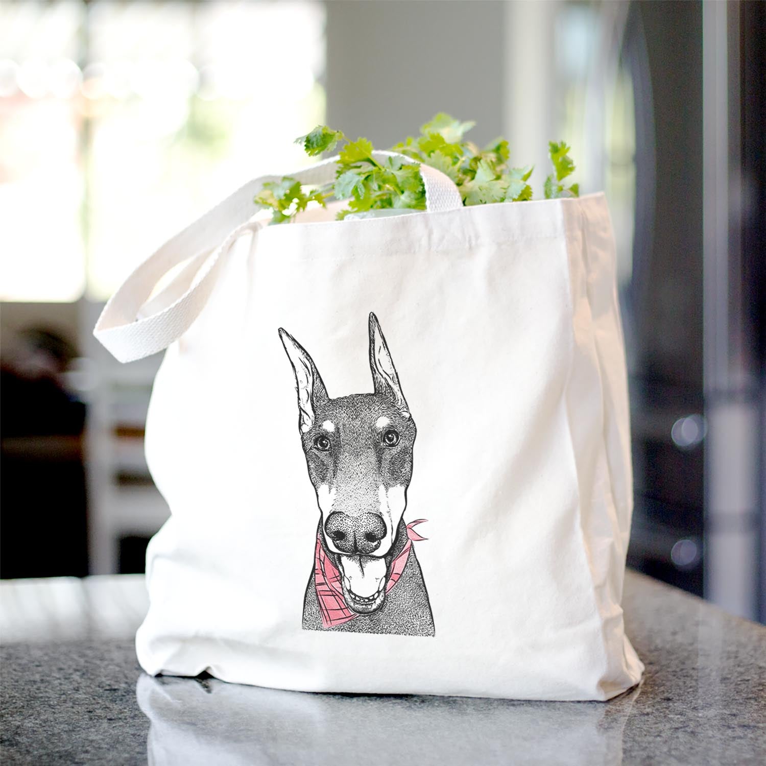 Sir Duke the Doberman Pinscher - Tote Bag