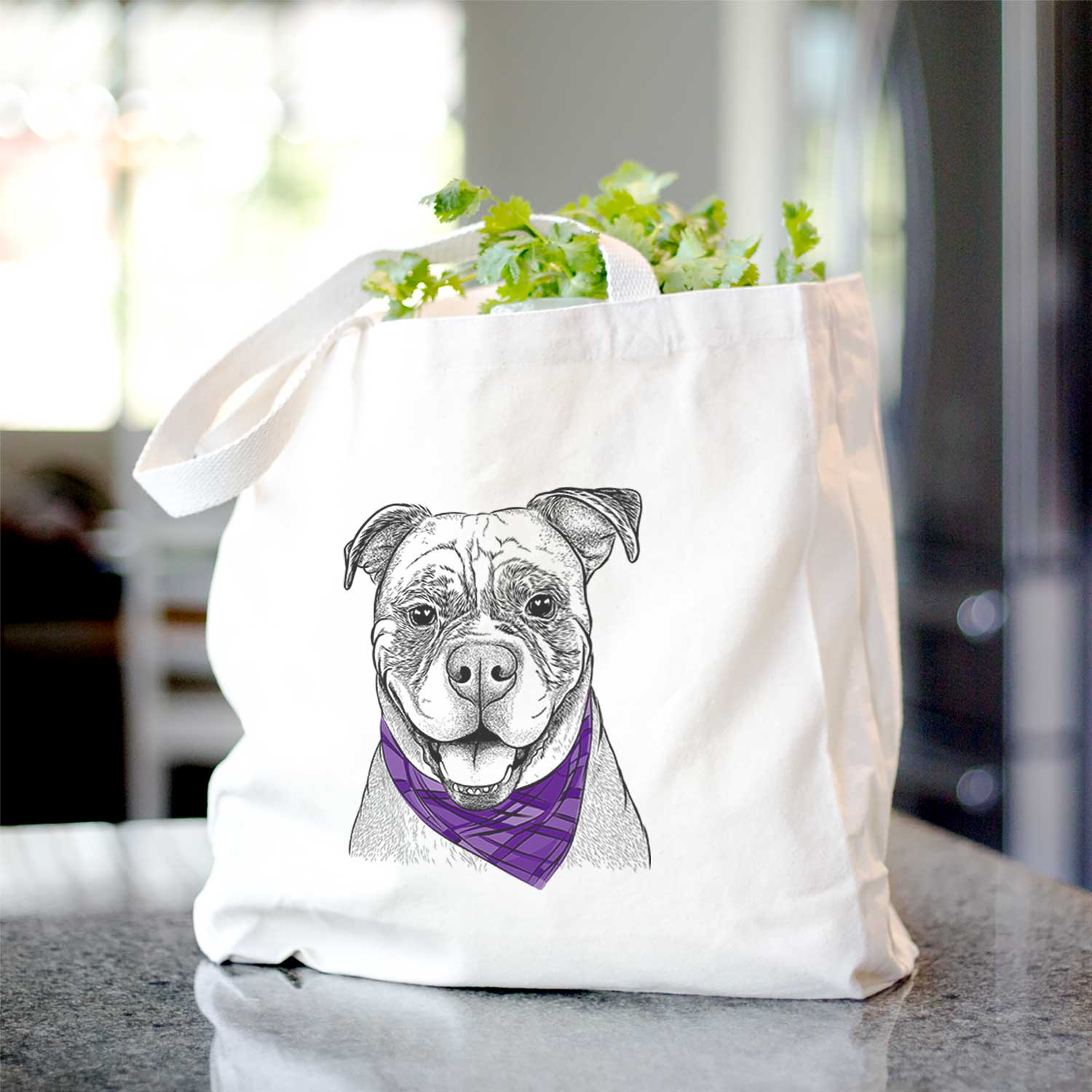 Rufus the American Bulldog - Tote Bag