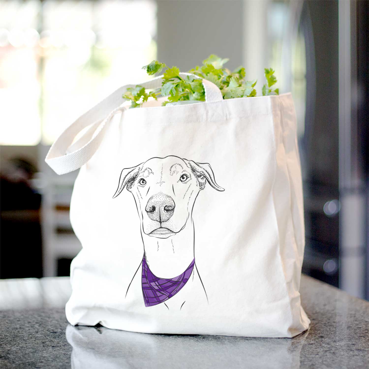 Walter the White Doberman Rescue - Tote Bag