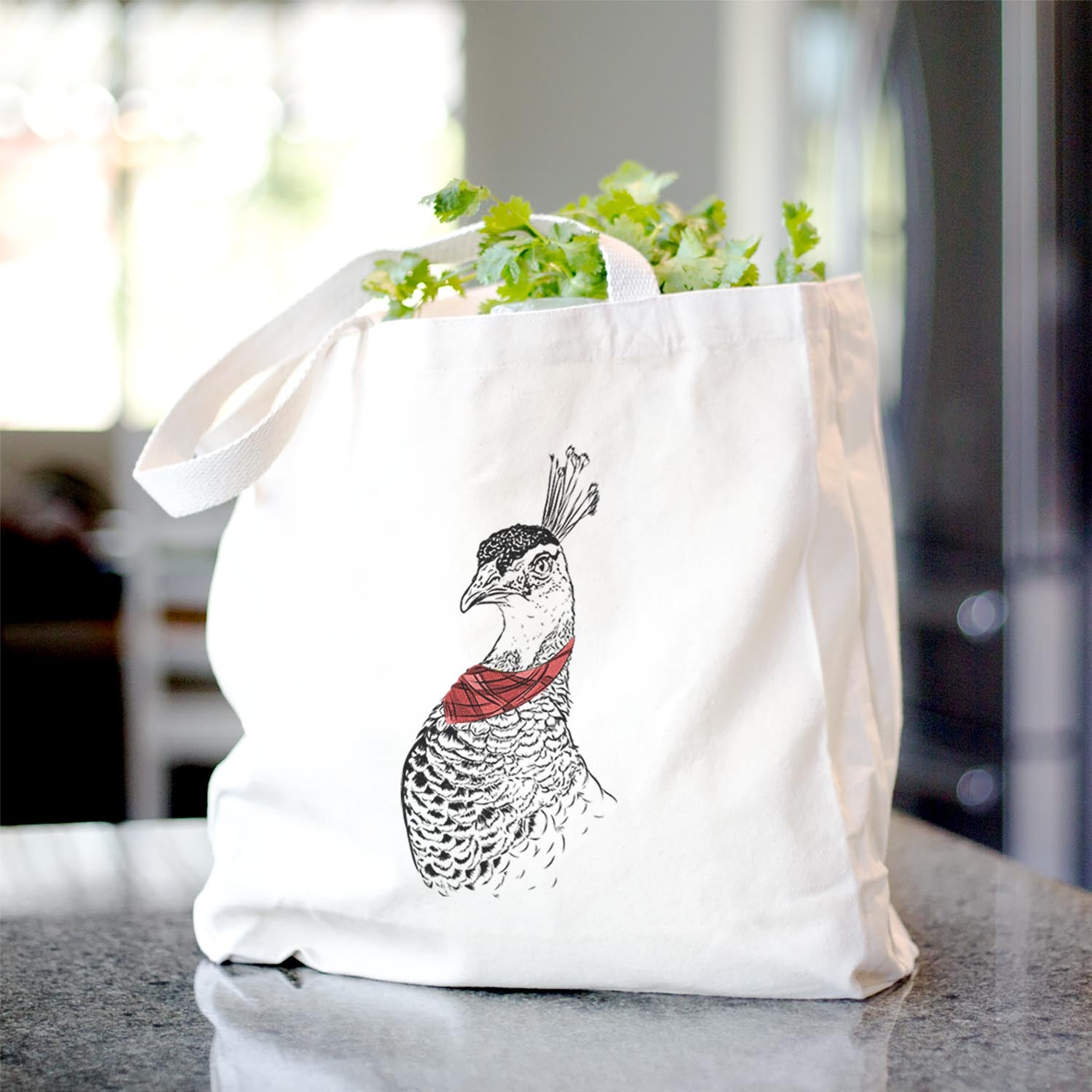Dee the Peahen - Tote Bag