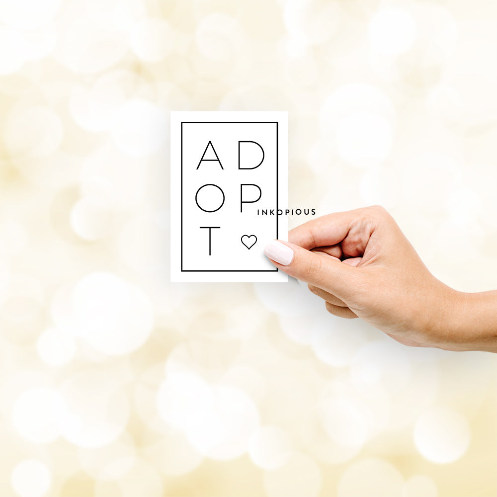 'Adopt Boxed' design on an Adopt Box Hrt decal sticker