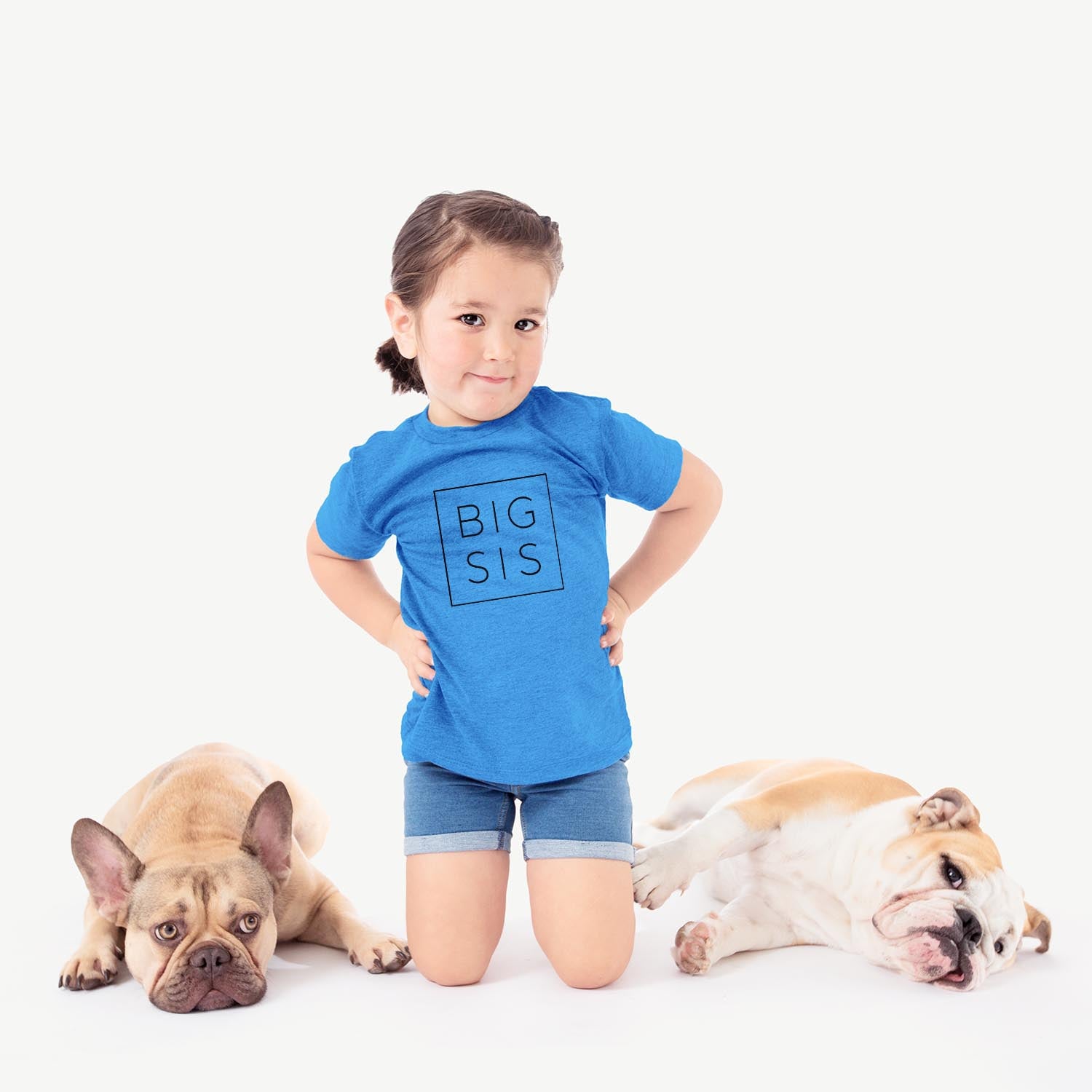 'Big Sis Boxed' design on an All Kids kids' shirt