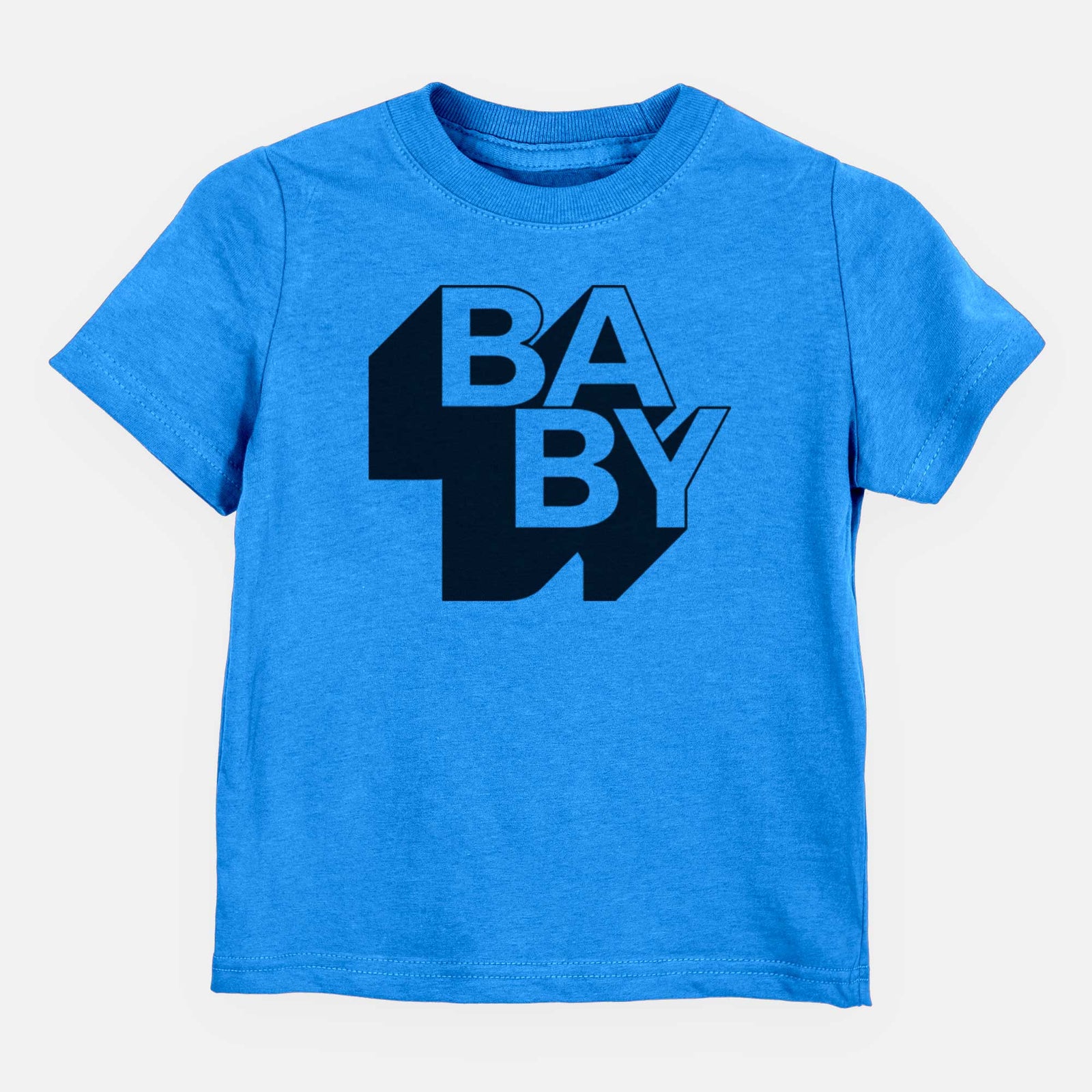 'Baby - Blockscape Collection' design on a Blue kids' shirt