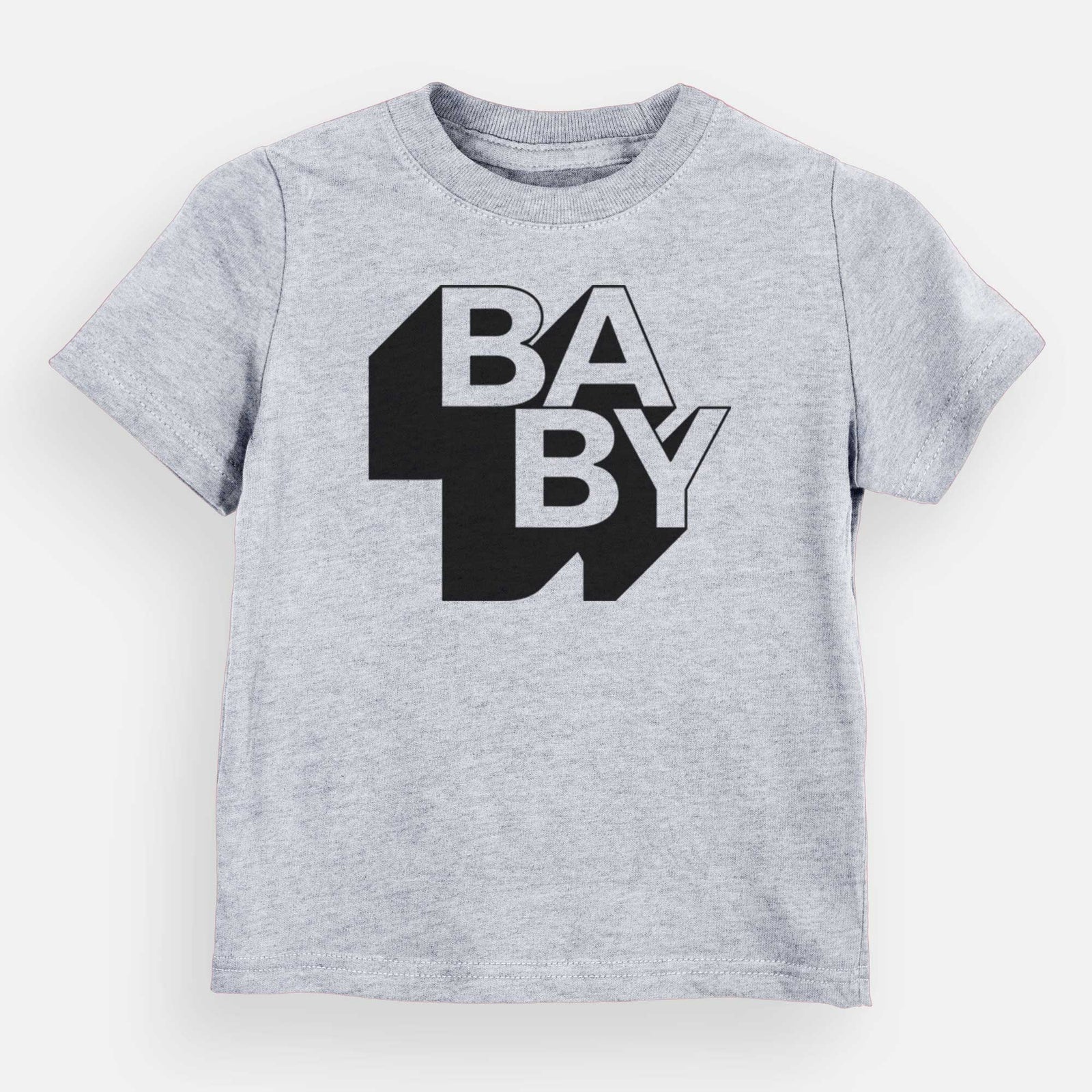'Baby - Blockscape Collection' design on a Grey kids' shirt