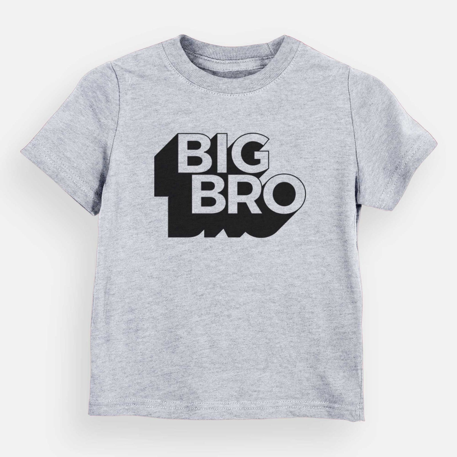 'Big Bro - Blockscape Collection' design on a Grey kids' shirt