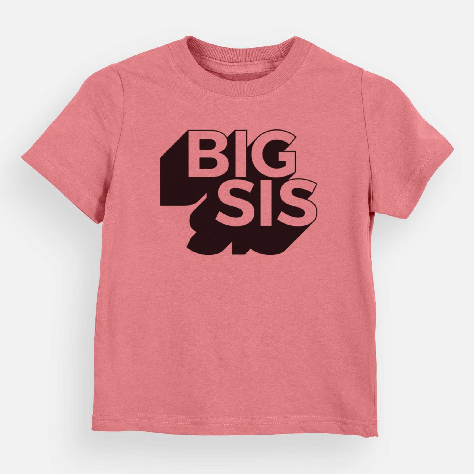 'Big Sis - Blockscape Collection' design on a Mauve kids' shirt