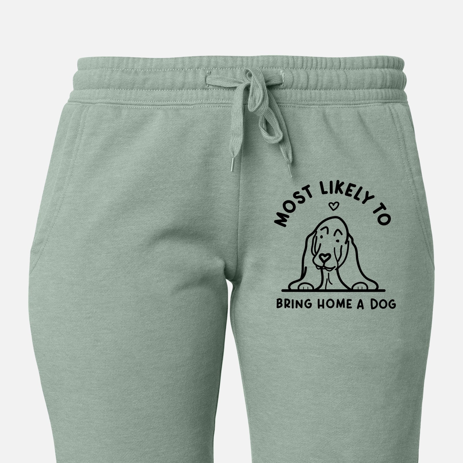 Most Likely to Bring Home a Dog - Basset Hound - Women's Cali Wave Joggers