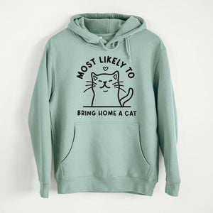 Most Likely to Bring Home a Cat - Mid-Weight Unisex Premium Blend Hoodie