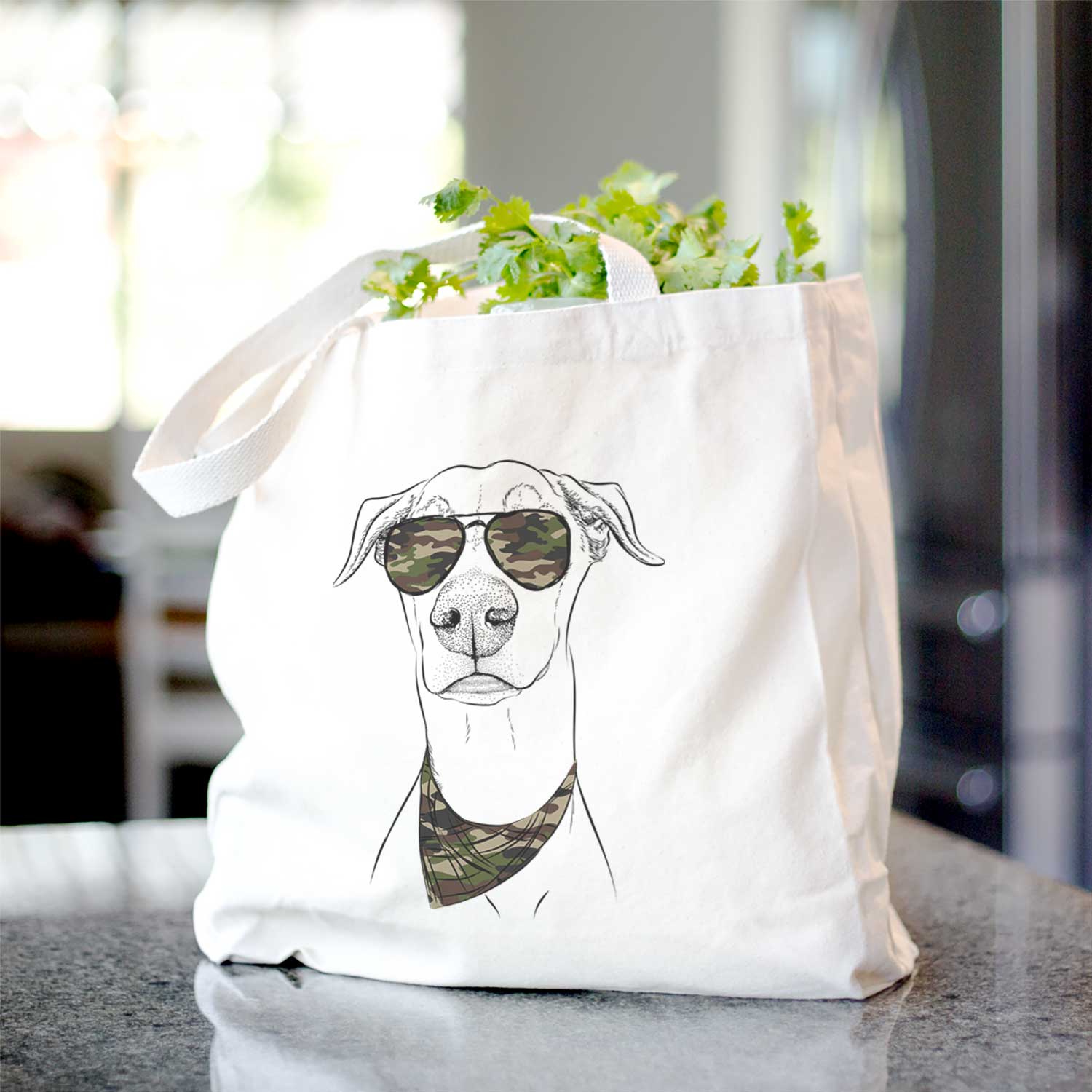 Walter the White Doberman Rescue - Tote Bag