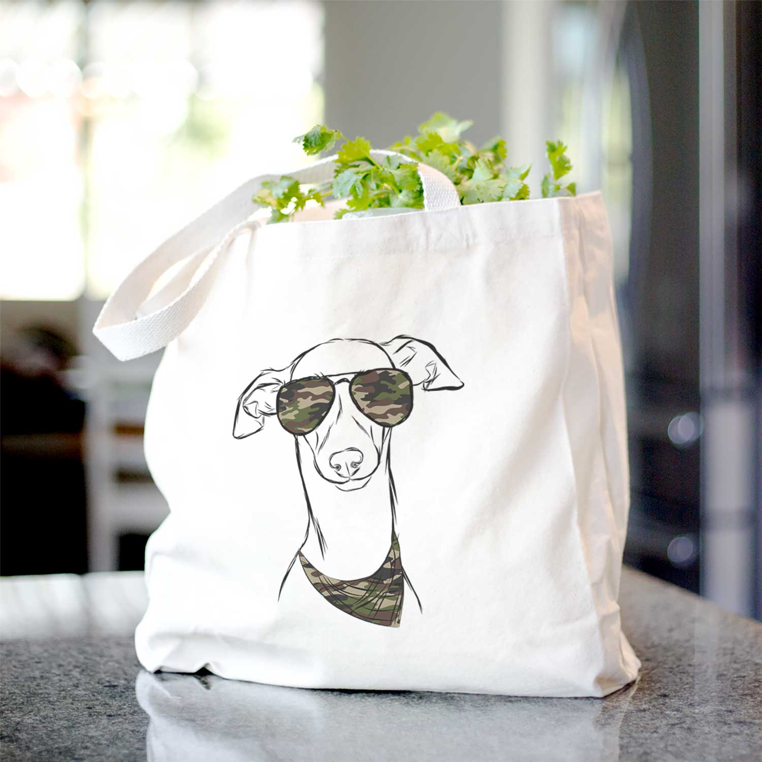 Ziggie the Italian Greyhound - Tote Bag