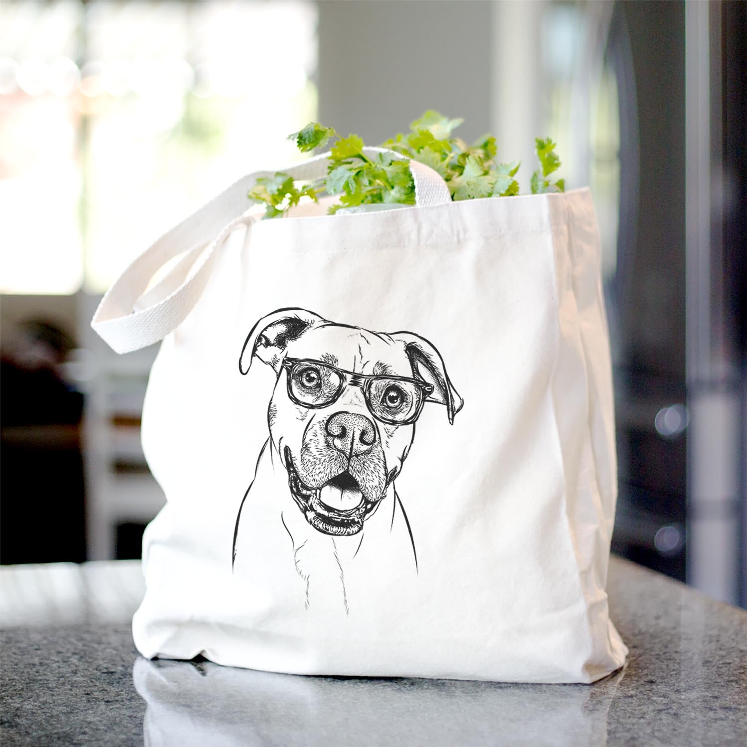 Frankie Tankie the Boxer Mix - Tote Bag
