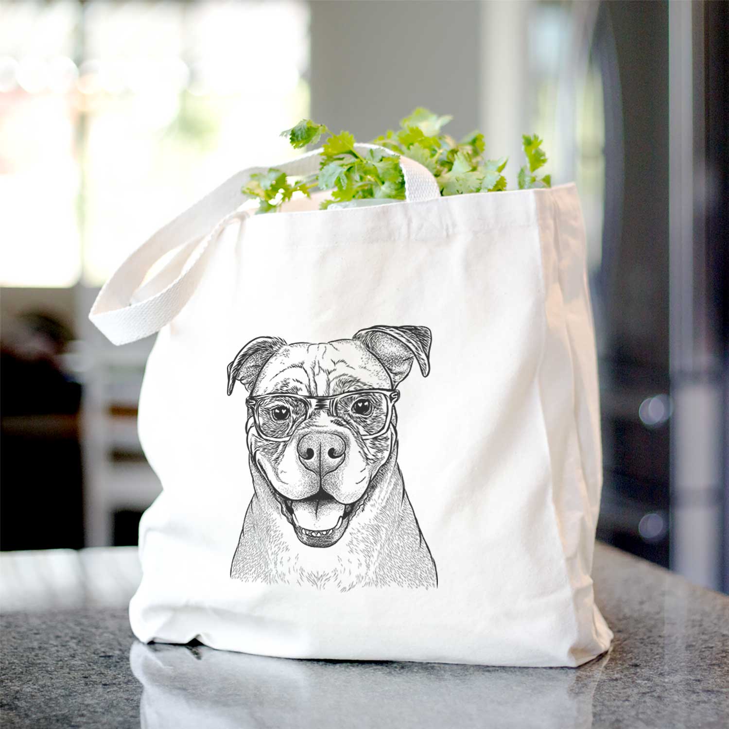 Rufus the American Bulldog - Tote Bag