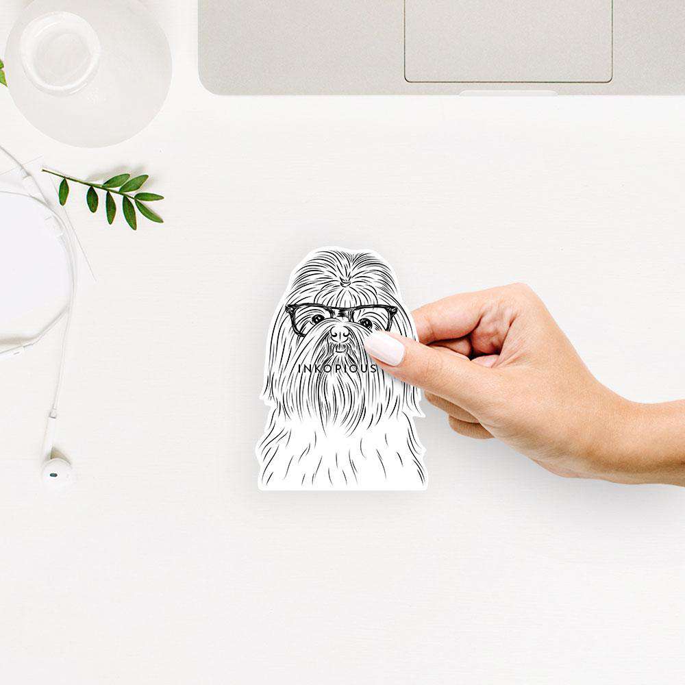 'Sabine the Shih Tzu' design on a decal sticker