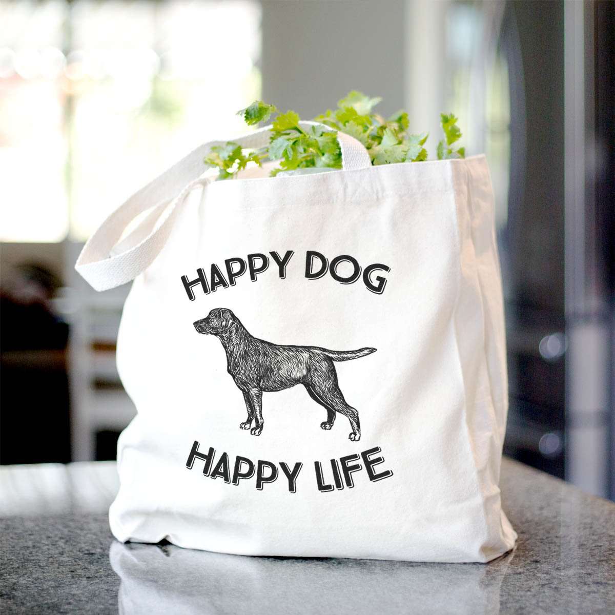 Happy Dog Happy Life - Tote Bag