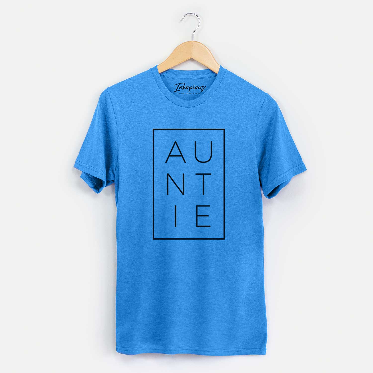 'Auntie Boxed' design on a Blue Unisex crewneck