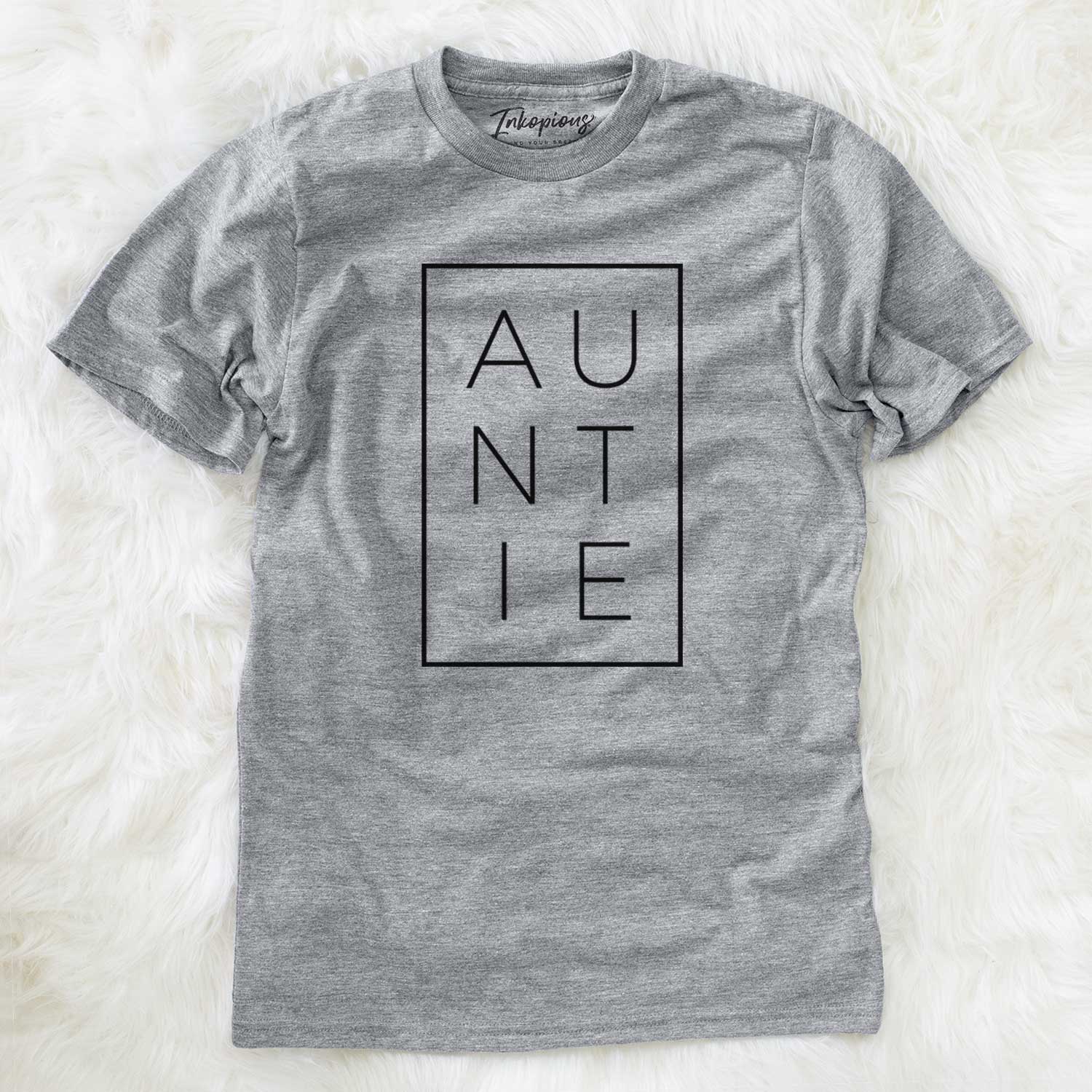 'Auntie Boxed' design on a Grey Unisex crewneck