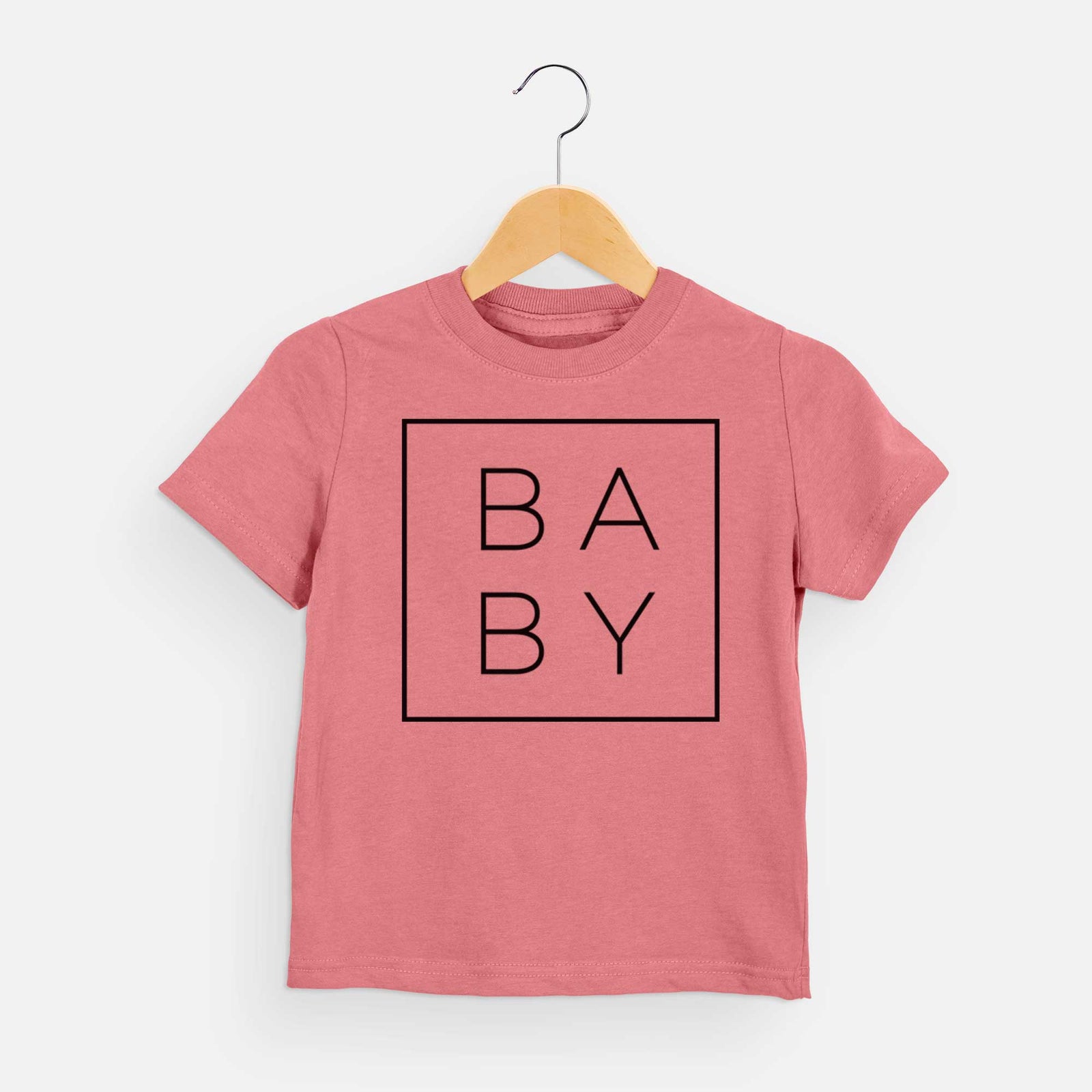 'Baby Square' design on a Mauve kids' shirt