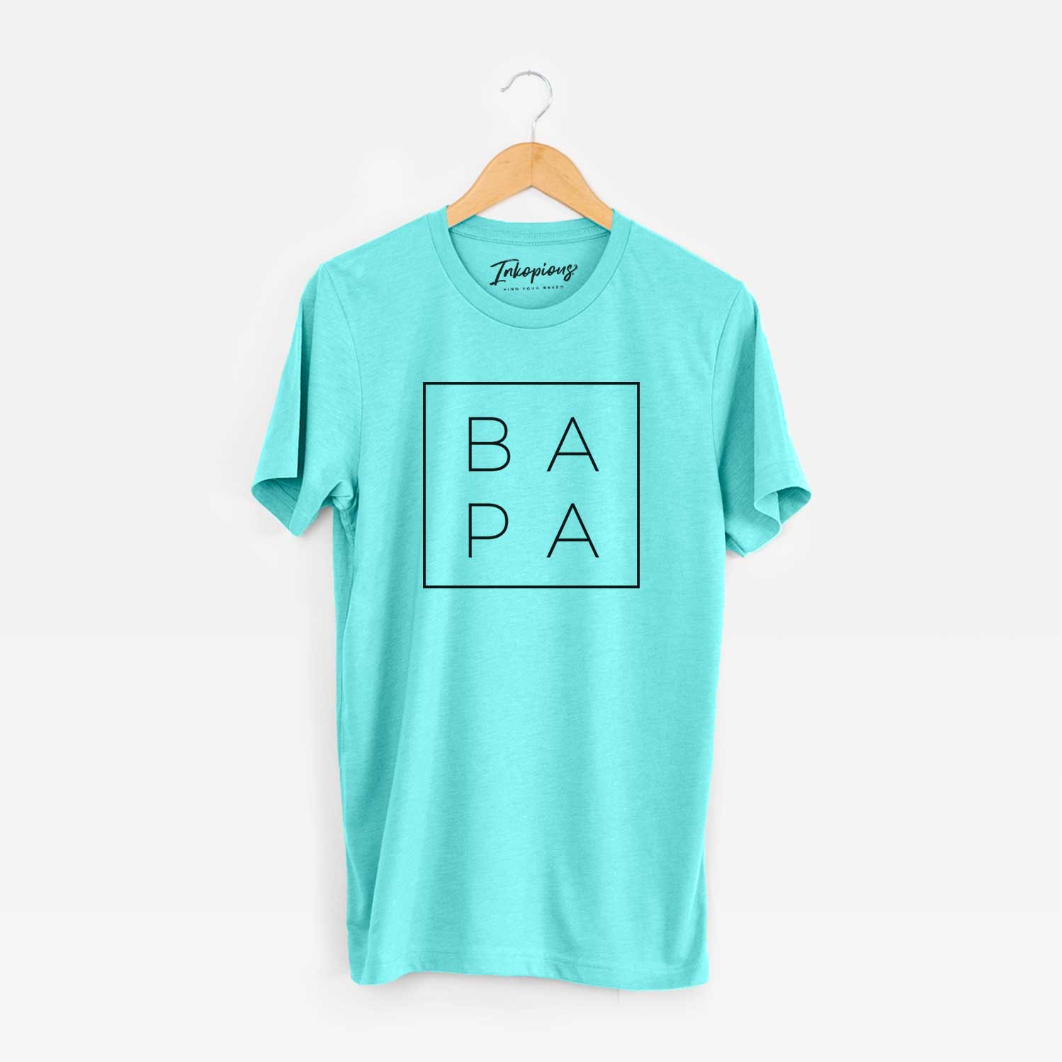 'Bapa Boxed' design on a Sea Green Unisex crewneck
