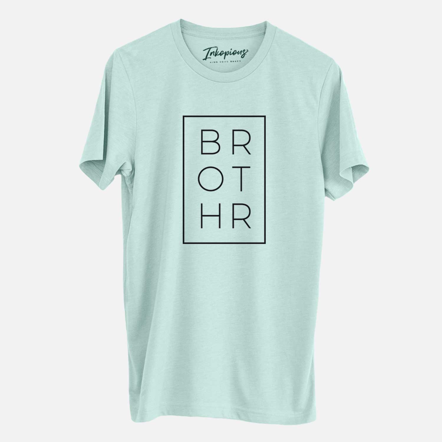 'Brother Boxed' design on a Heather Sage Unisex crewneck