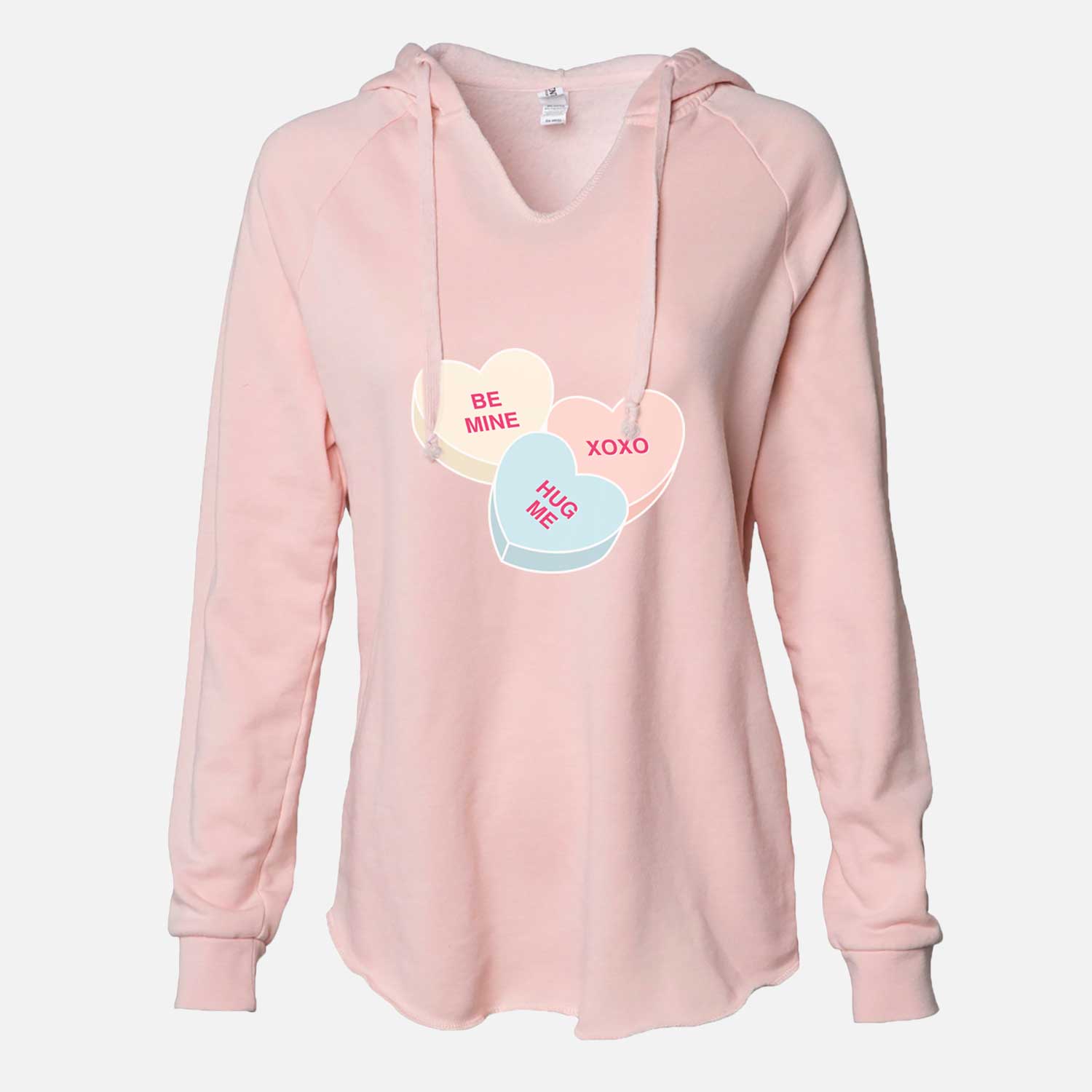 Valentine Candy Conversation Hearts - Cali Wave Hooded Sweatshirt