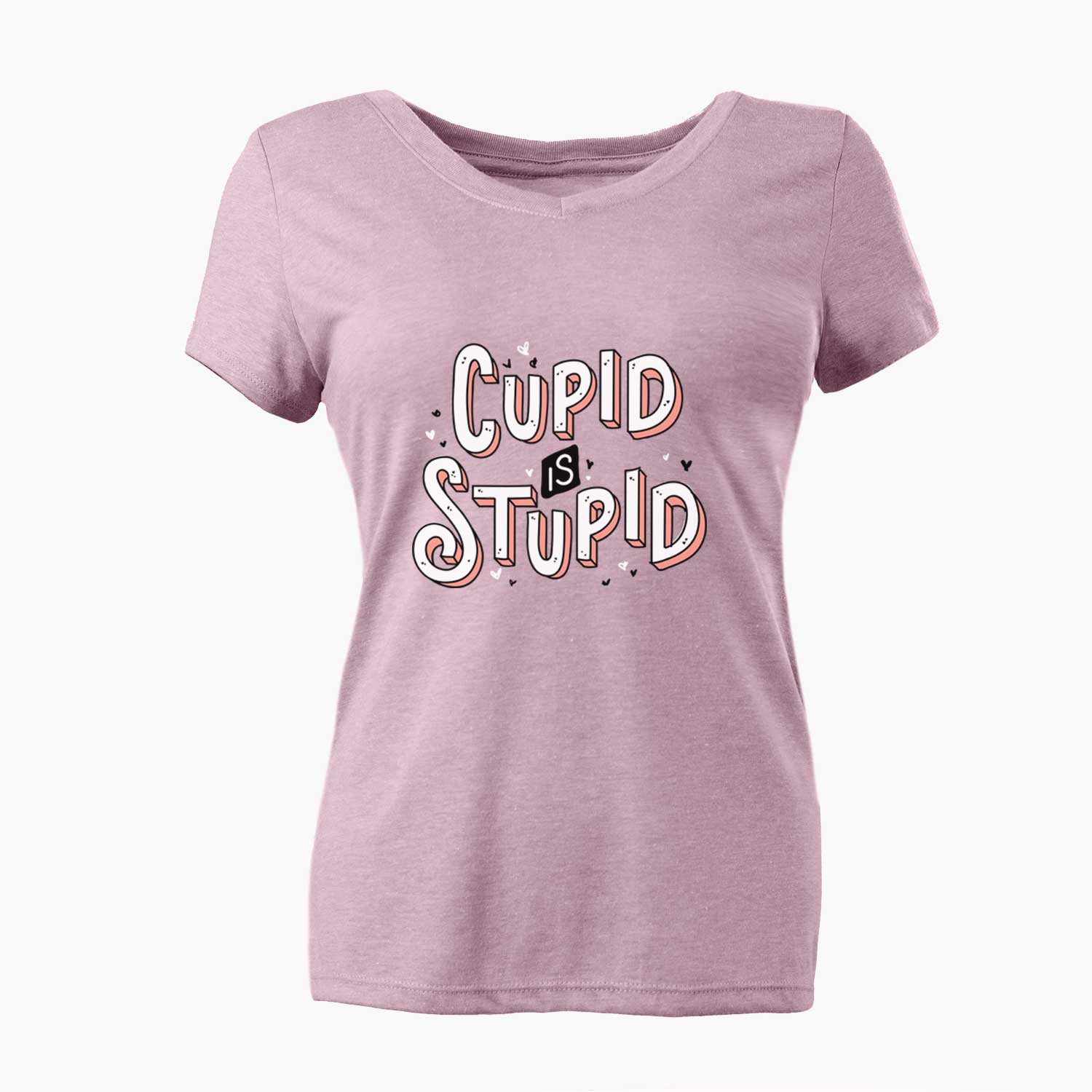 Cupid Is Stupid - Women's V-neck Shirt