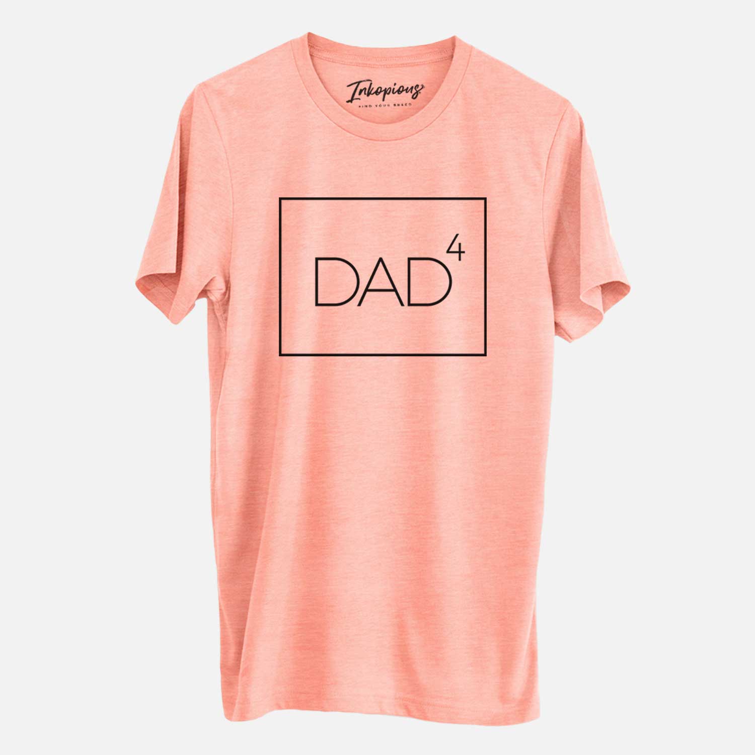 'Dad to the 4th Power Boxed' design on a Sunset Unisex crewneck