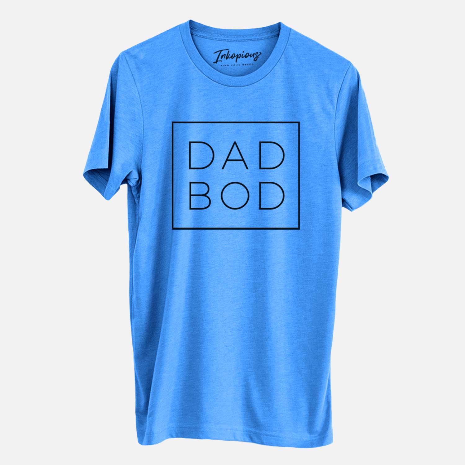 'Dad Bod Boxed' design on a Blue Unisex crewneck