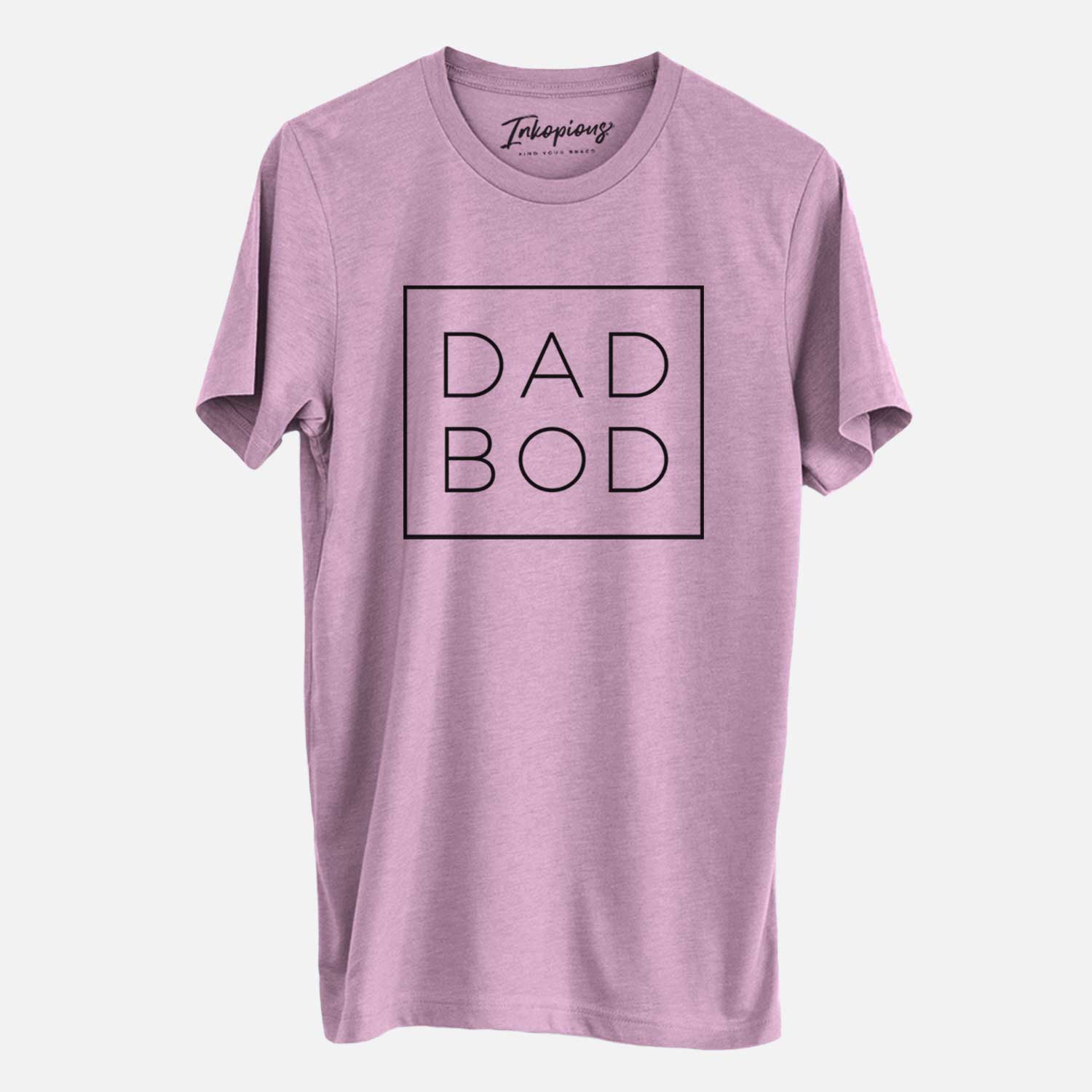 'Dad Bod Boxed' design on an Orchid Unisex crewneck