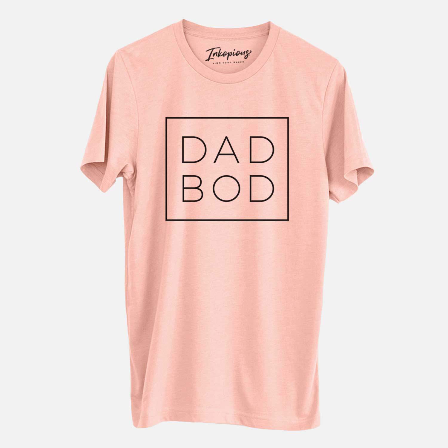 'Dad Bod Boxed' design on a Peach Unisex crewneck