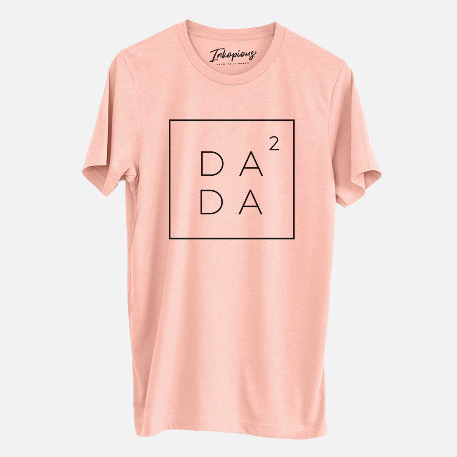 'Dada to the 2nd Power Boxed' design on a Peach Unisex crewneck