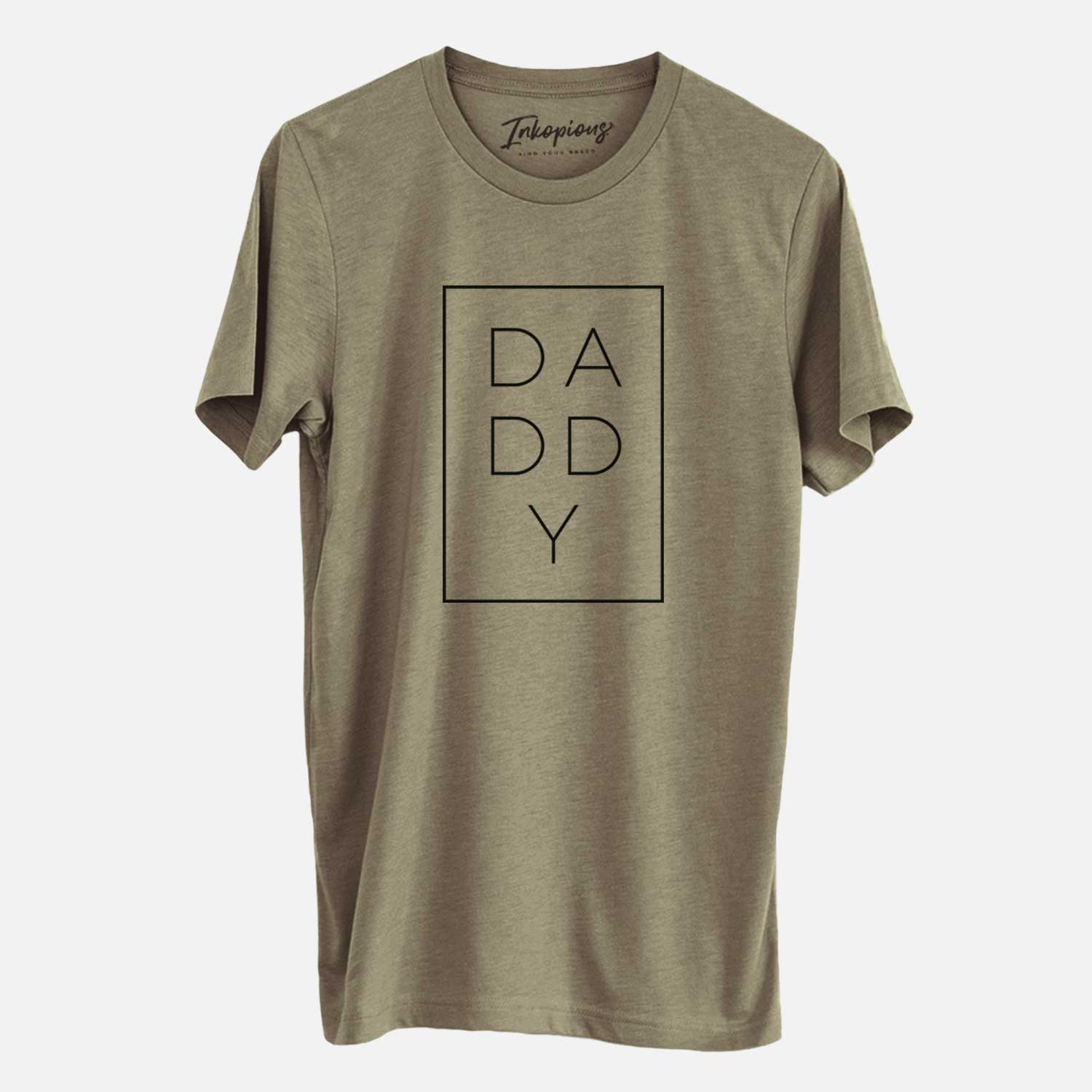 'Daddy Boxed' design on an Olive Unisex crewneck