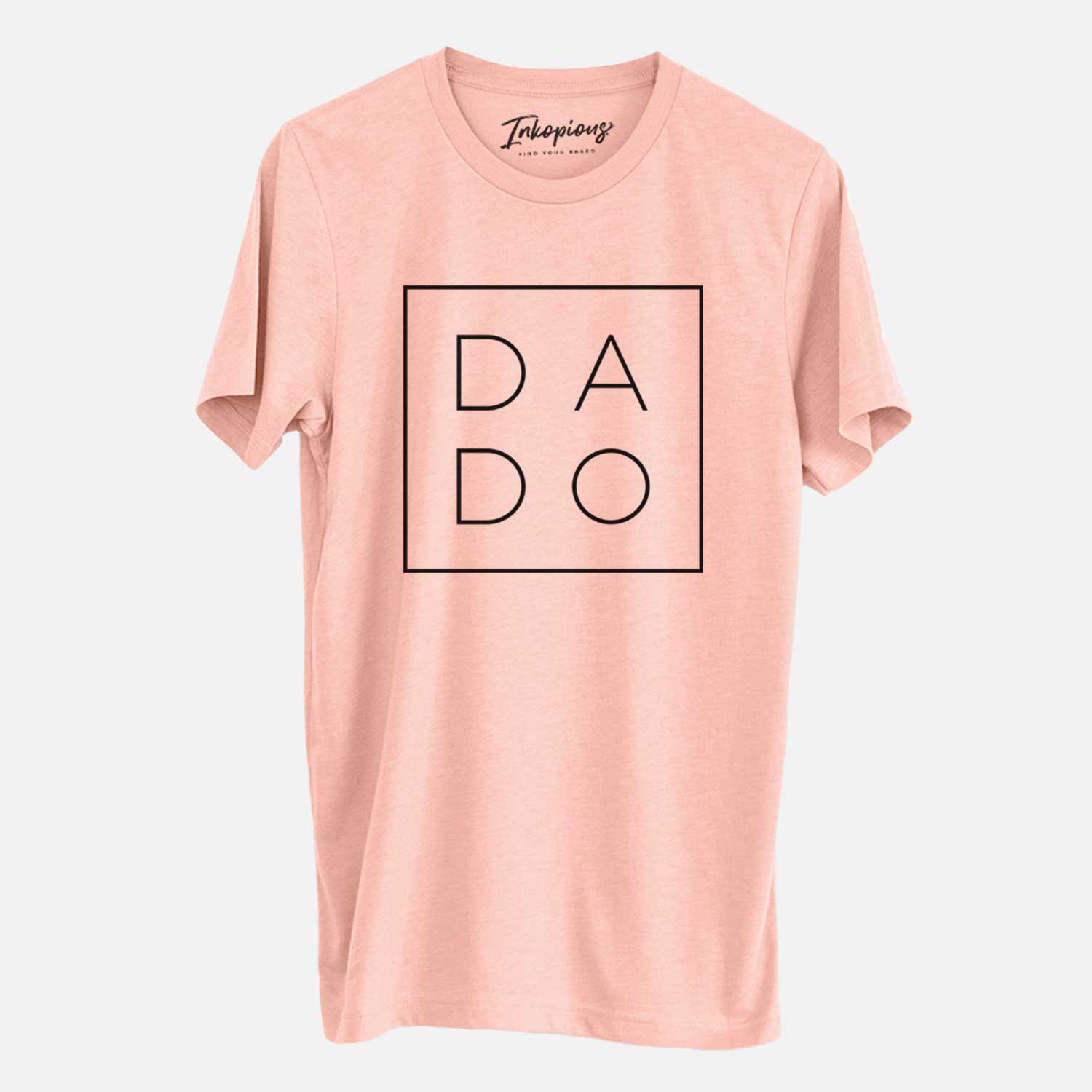 'Dado Boxed' design on a Peach Unisex crewneck