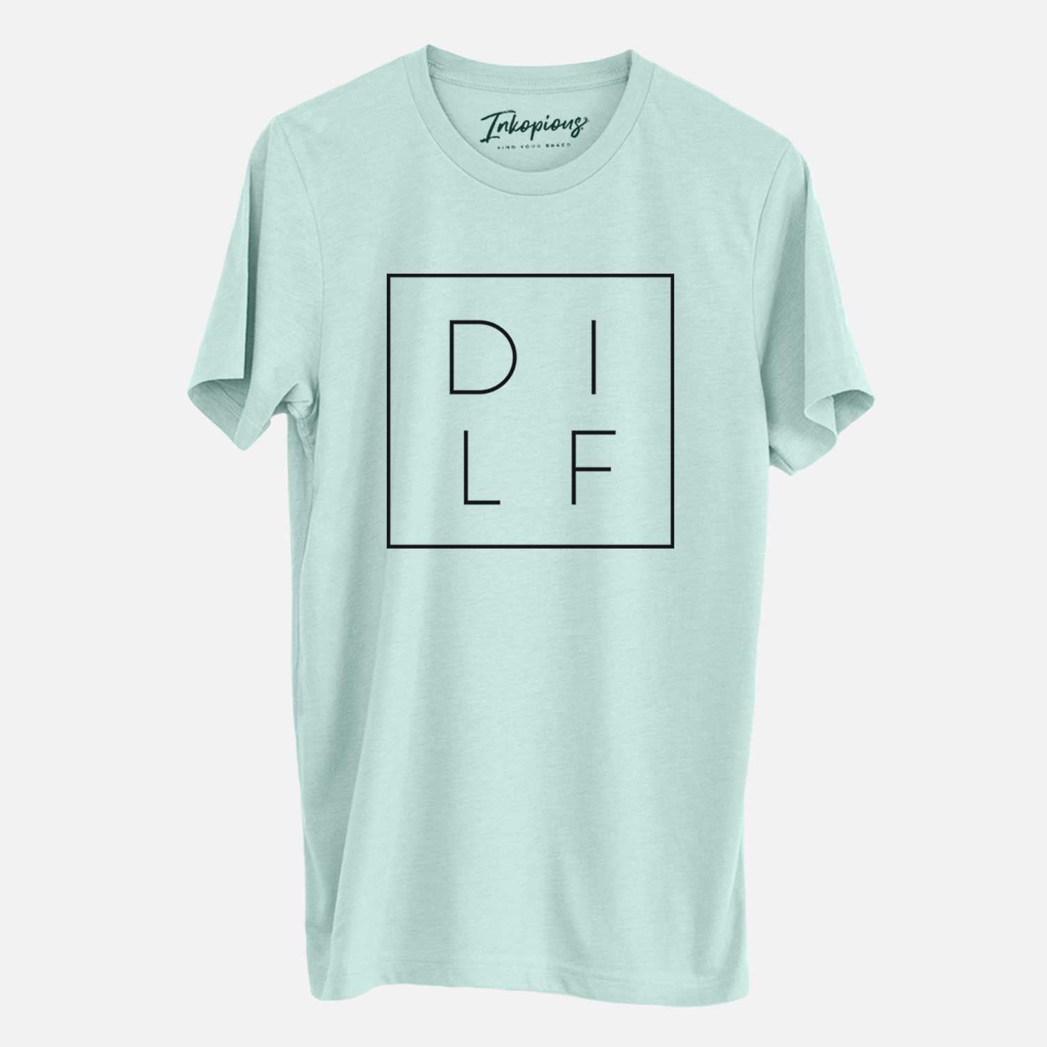 'Dilf Boxed' design on a Heather Sage Unisex crewneck