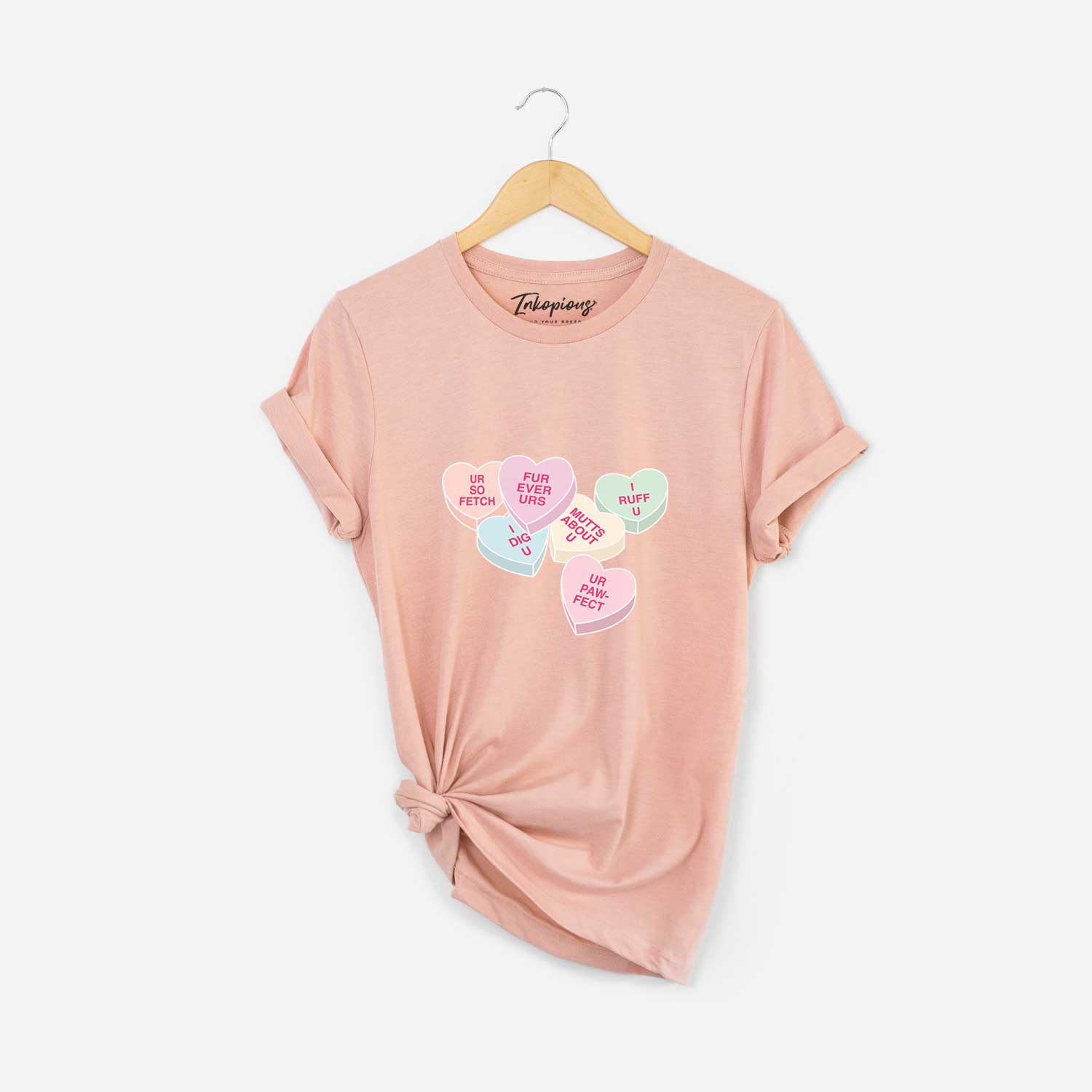 Dog Valentine Conversation Hearts - Unisex Crewneck