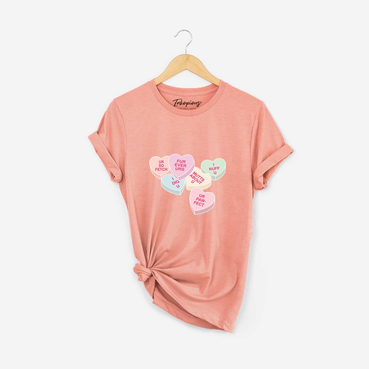 Dog Valentine Conversation Hearts - Unisex Crewneck