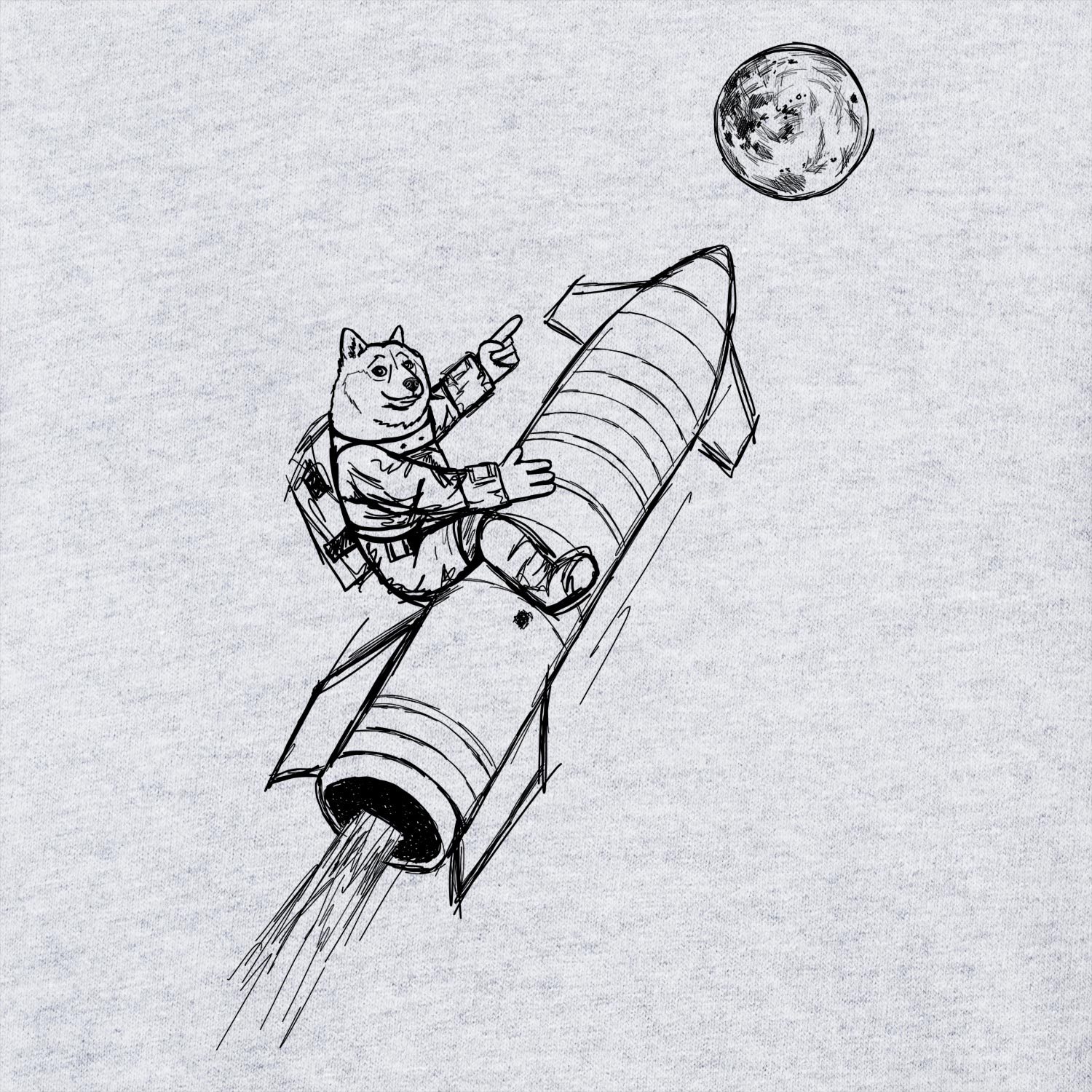 Doge to the Moon - Unisex Crewneck