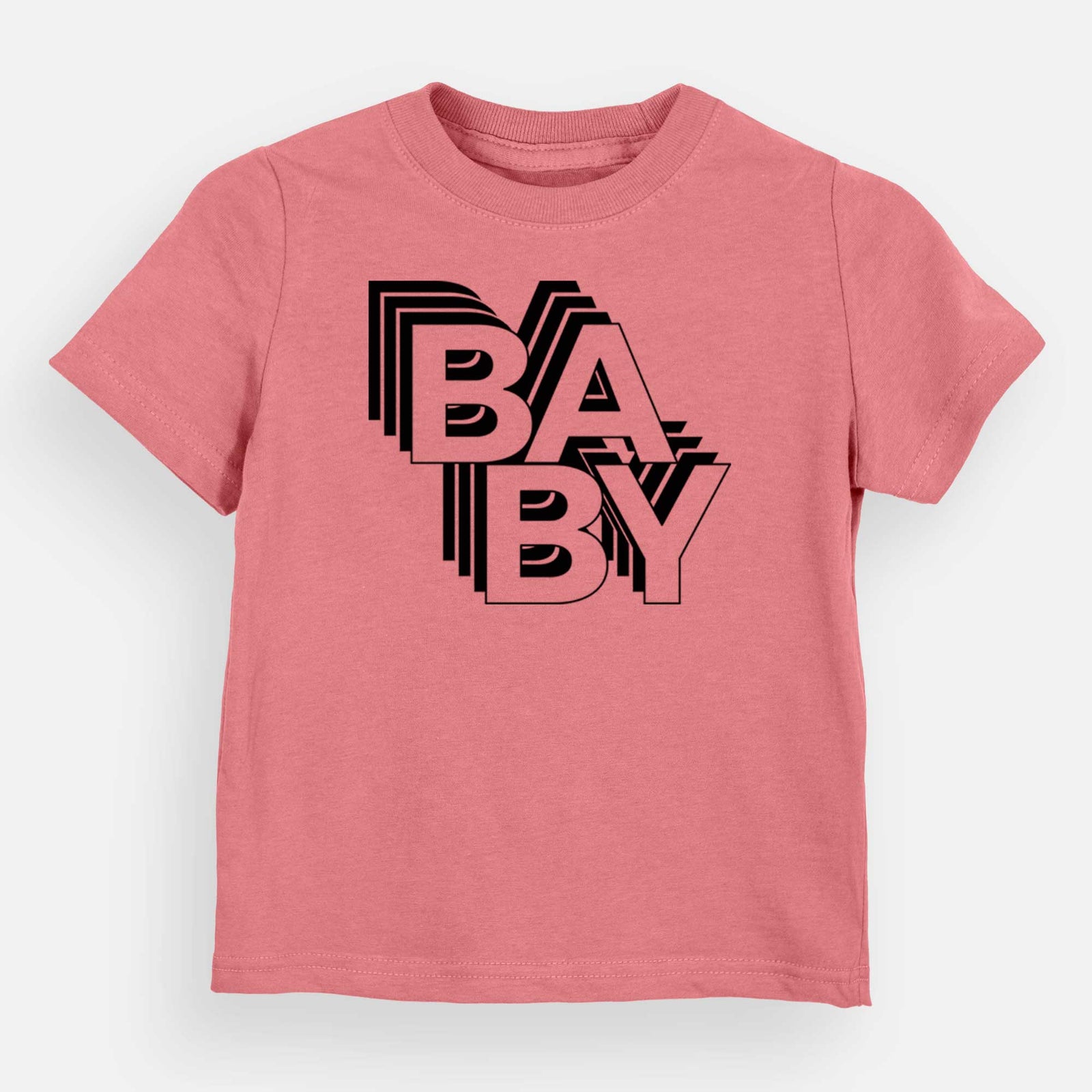 'Baby - Electristack Collection' design on a Mauve kids' shirt