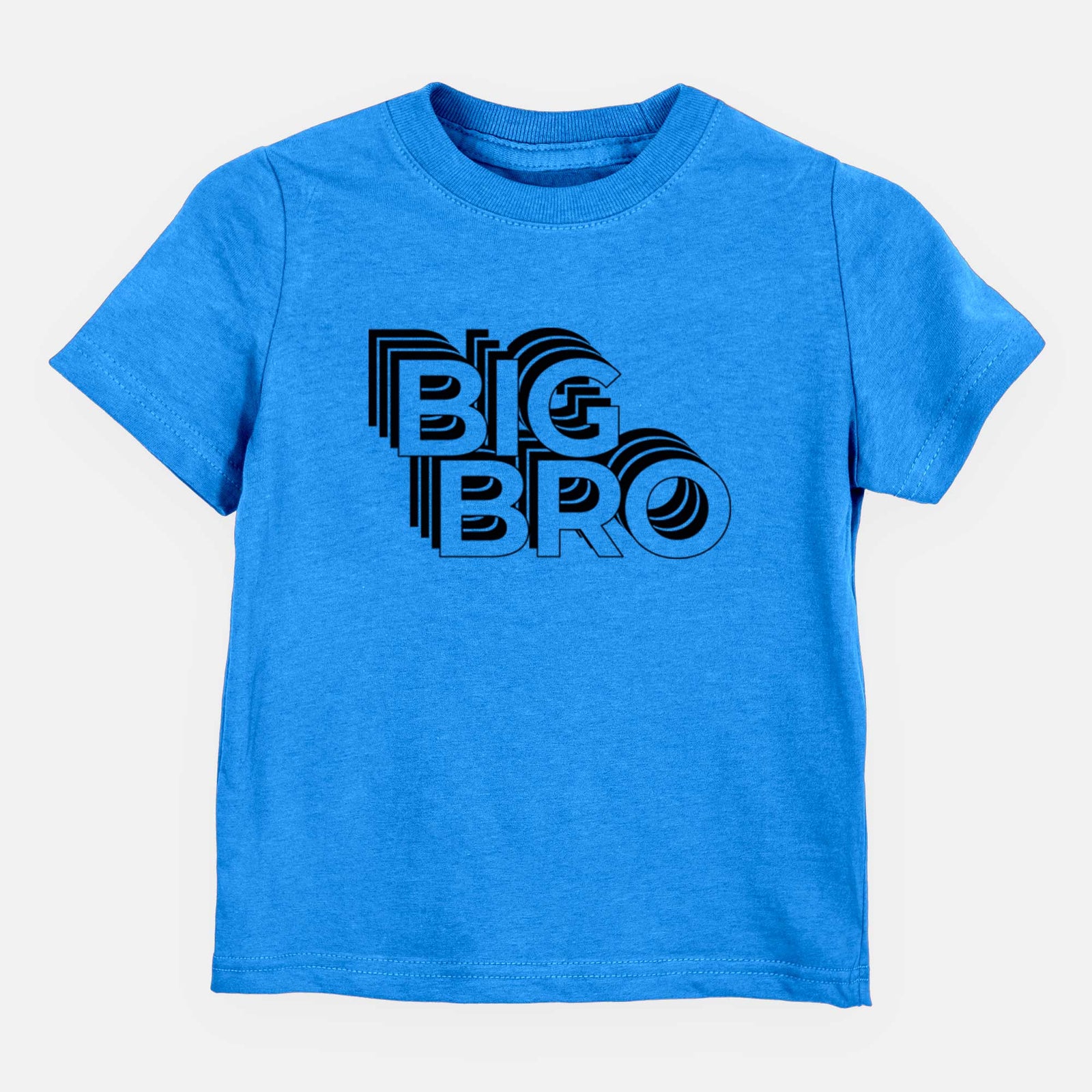 'Big Bro - Electristack Collection' design on a Blue kids' shirt
