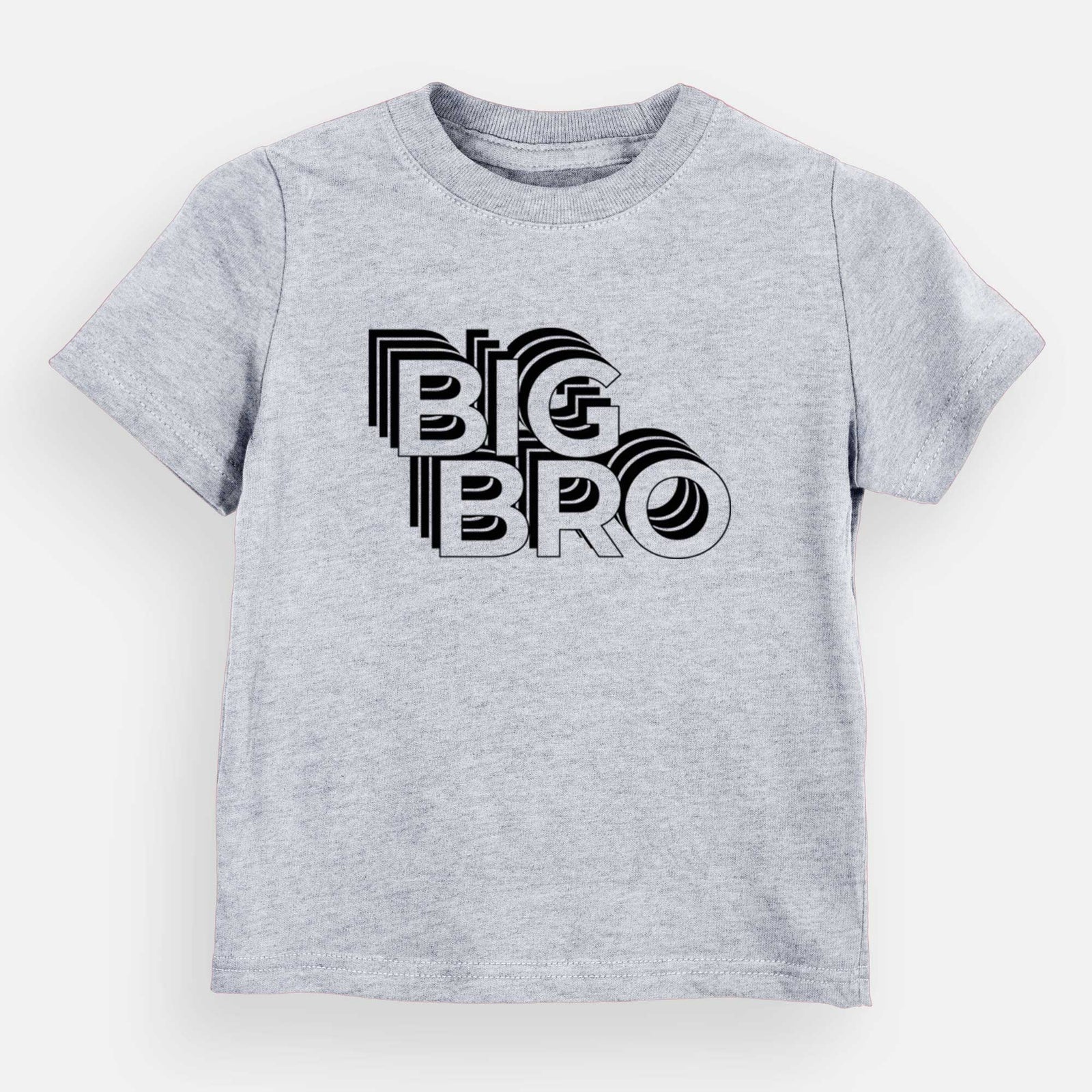 'Big Bro - Electristack Collection' design on a Grey kids' shirt