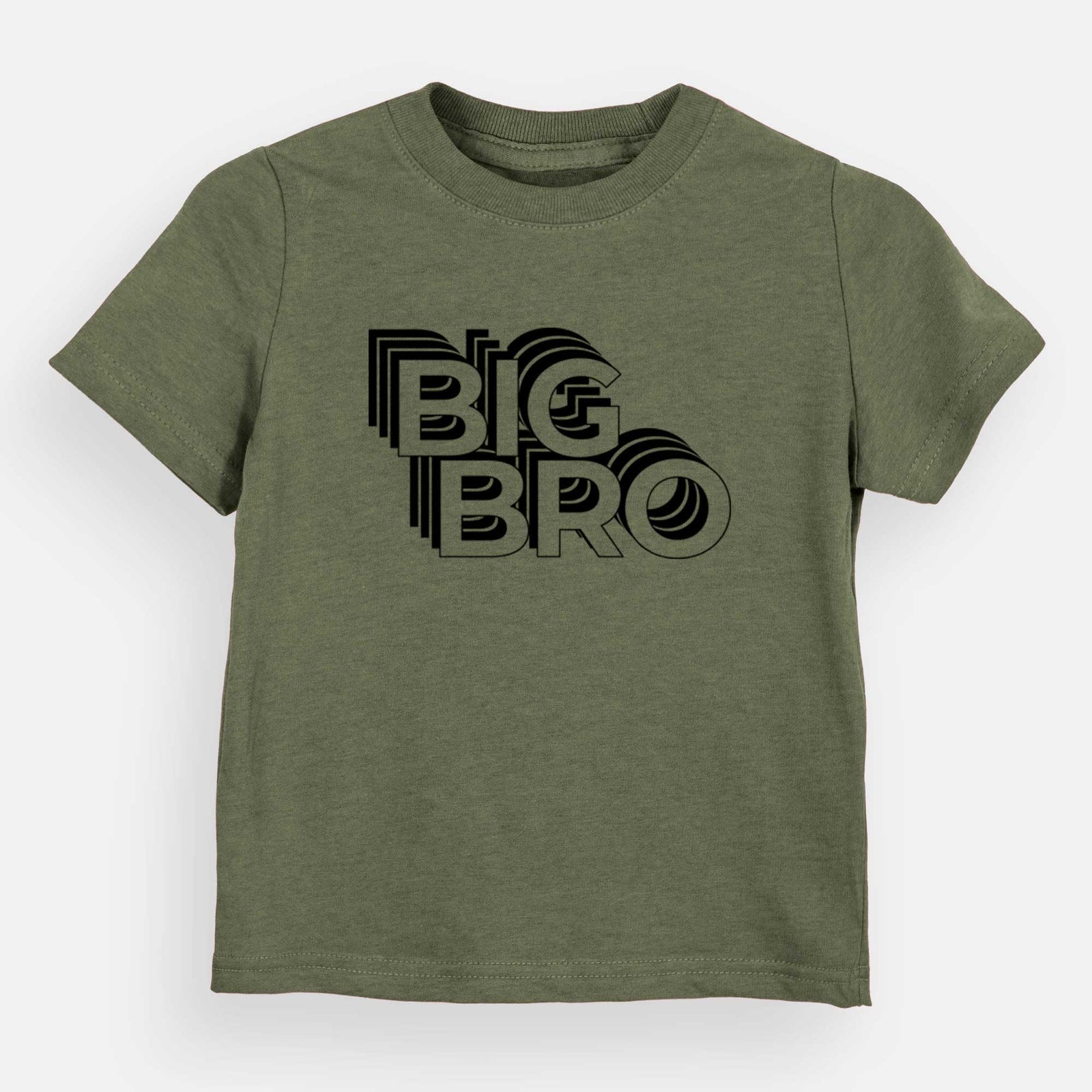'Big Bro - Electristack Collection' design on an Olive kids' shirt