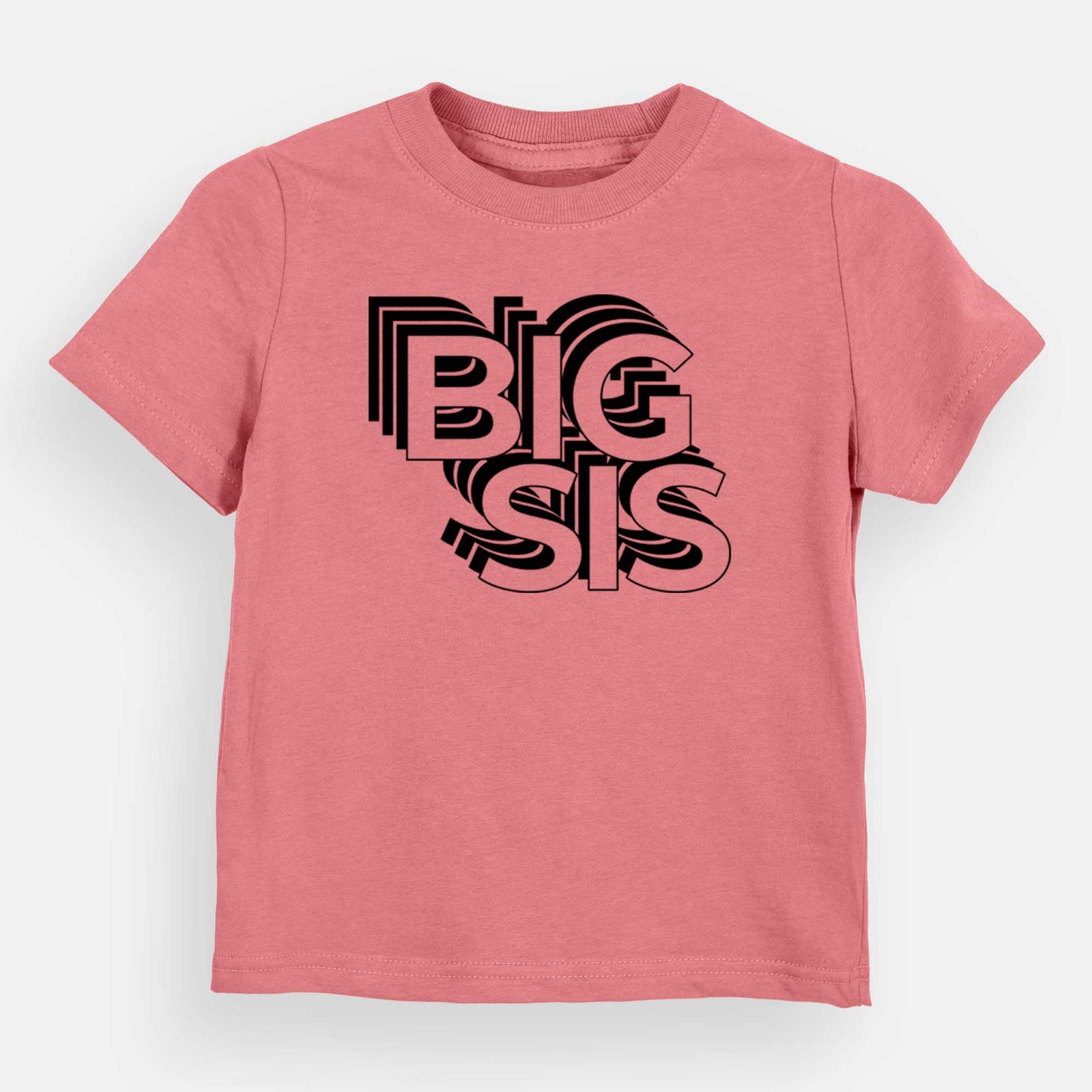 'Big Sis - Electristack Collection' design on a Mauve kids' shirt