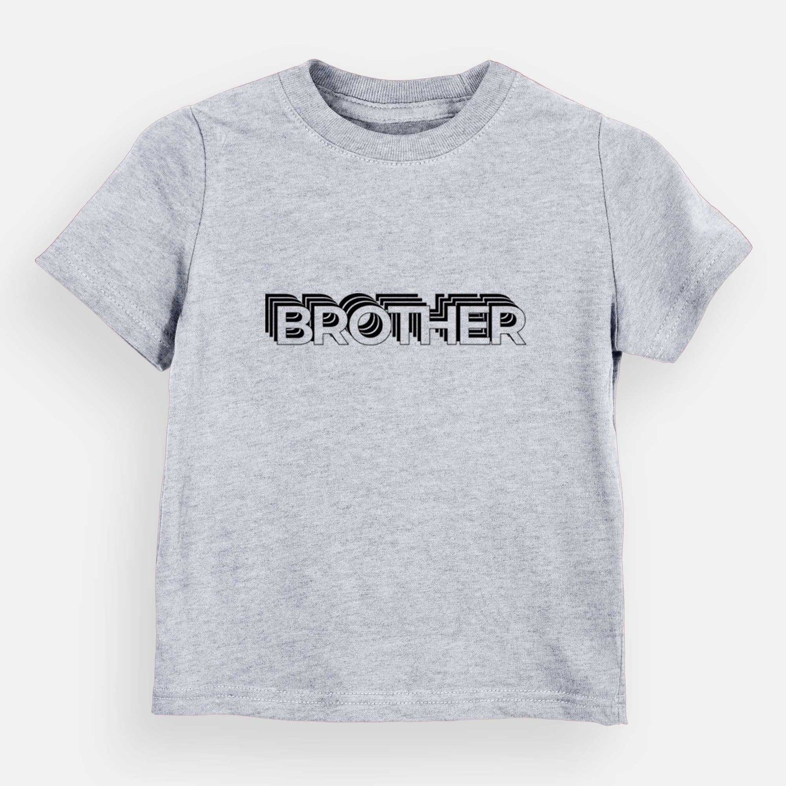 'Brother - Electristack Collection' design on a Grey kids' shirt