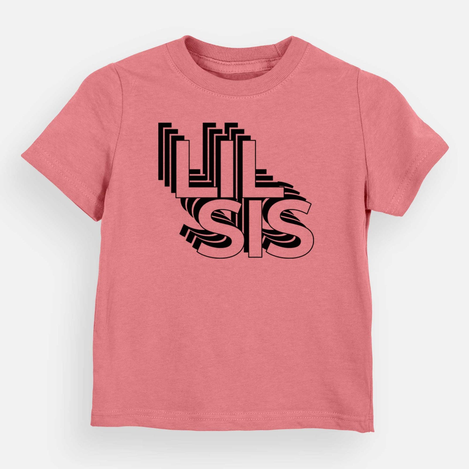 'Lil Sis - Electristack Collection' design on a Mauve kids' shirt