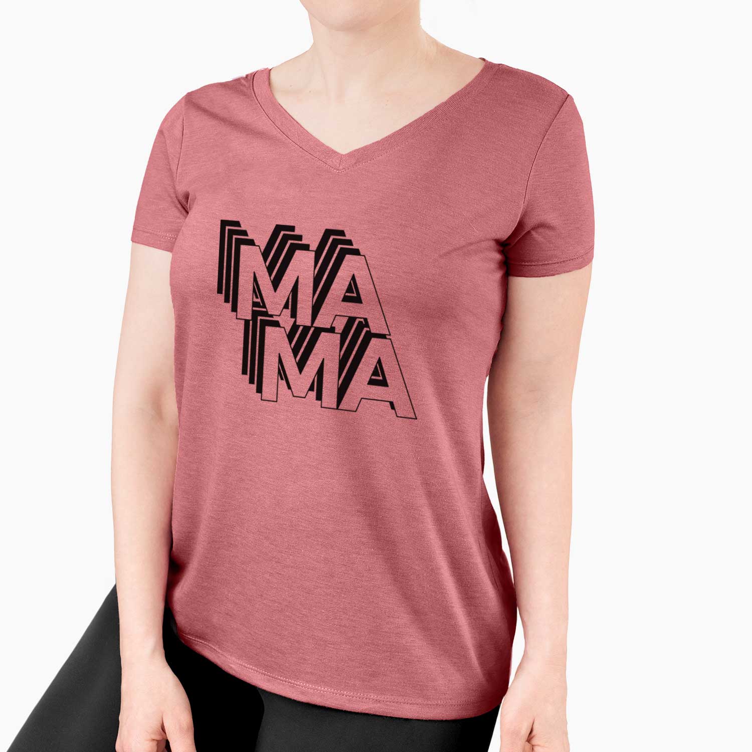 Mama - Electristack Collection - Women's V-neck Shirt