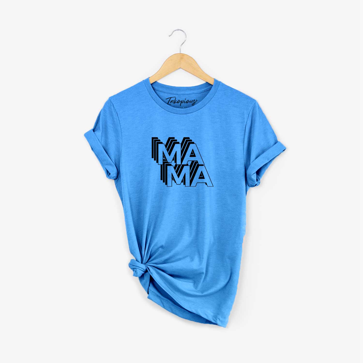'Mama - Electristack Collection' design on a Blue Unisex crewneck