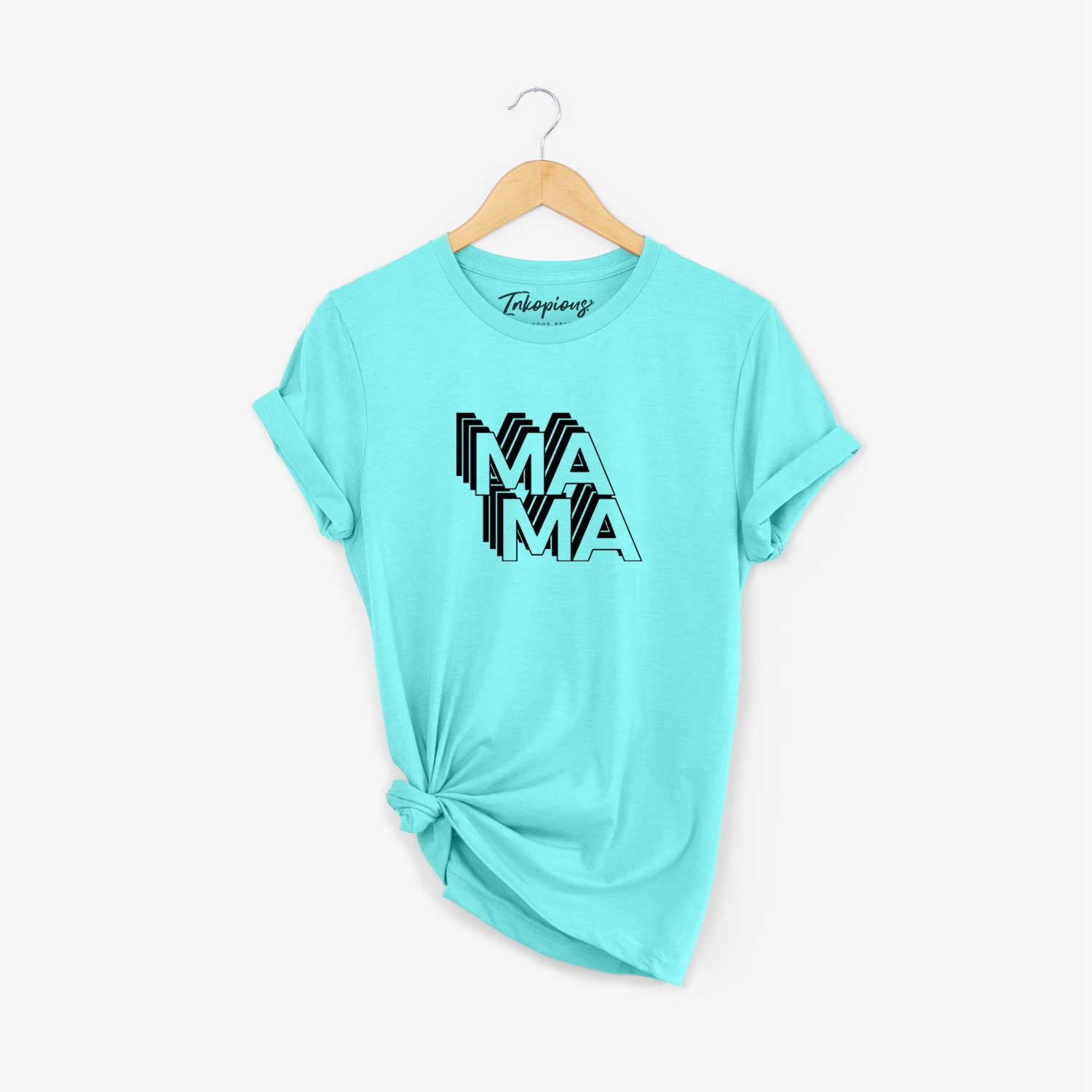'Mama - Electristack Collection' design on a Sea Green Unisex crewneck